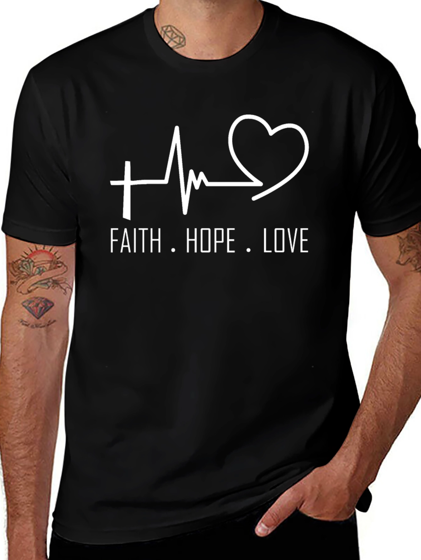 Faith Hope Love Heartbeat T-Shirt