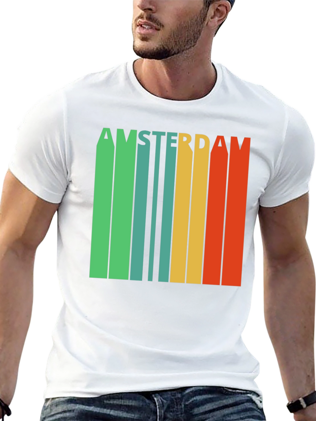 Amsterdam Retro Striped T-Shirt