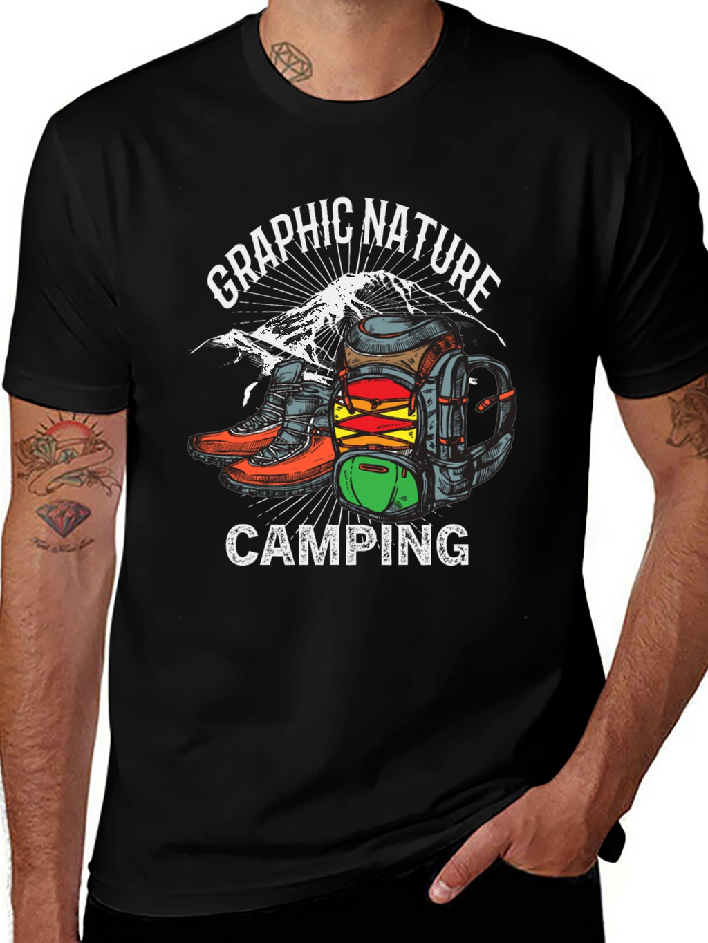 Graphic Nature Camping T-Shirt
