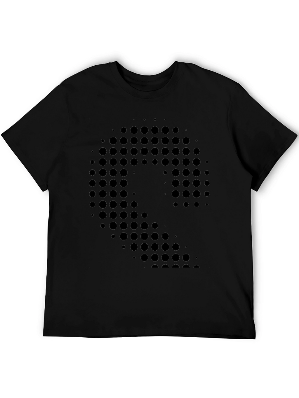 Modern Graphic Print Black T-Shirt