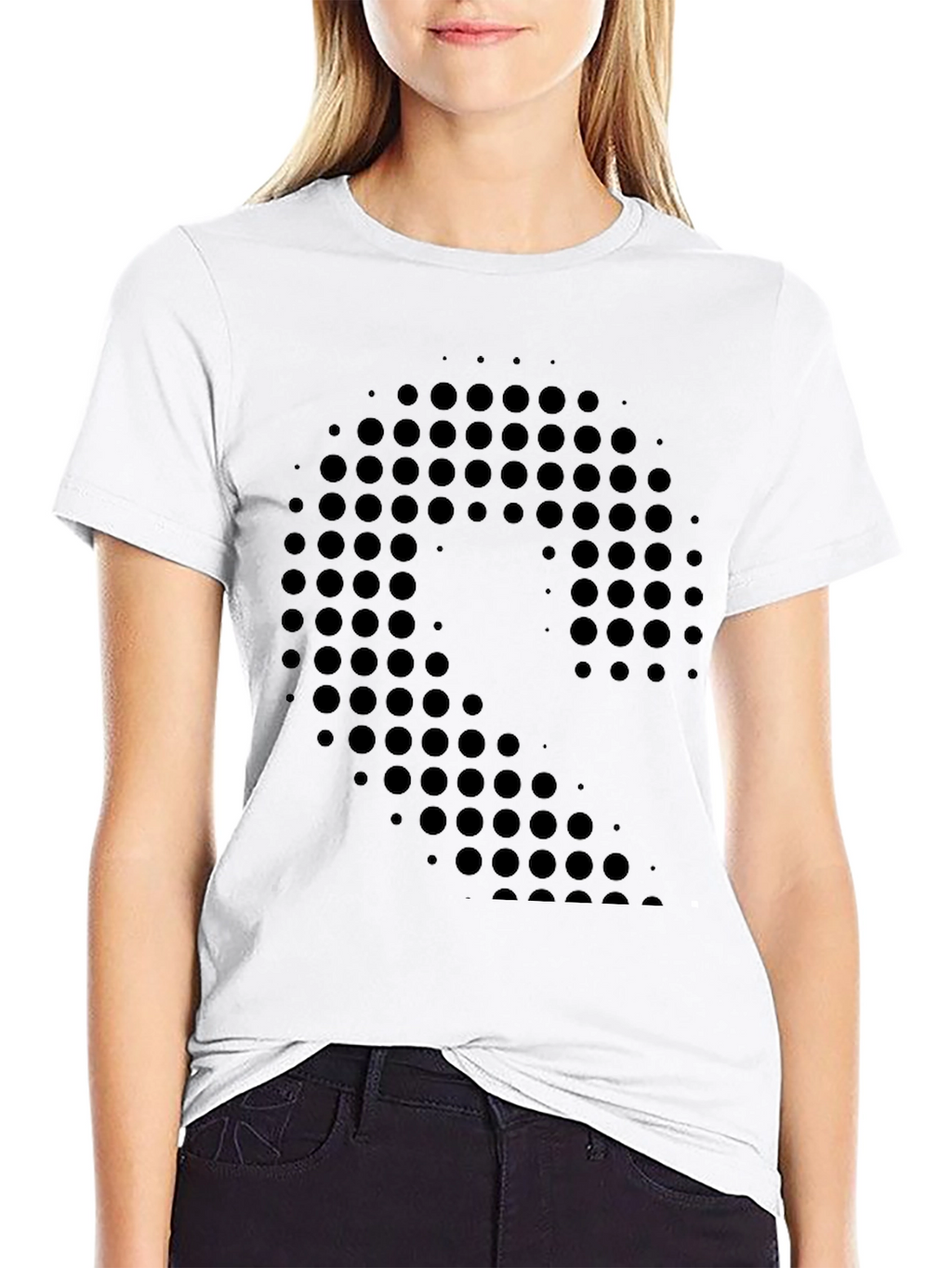 Modern Graphic Print Black T-Shirt
