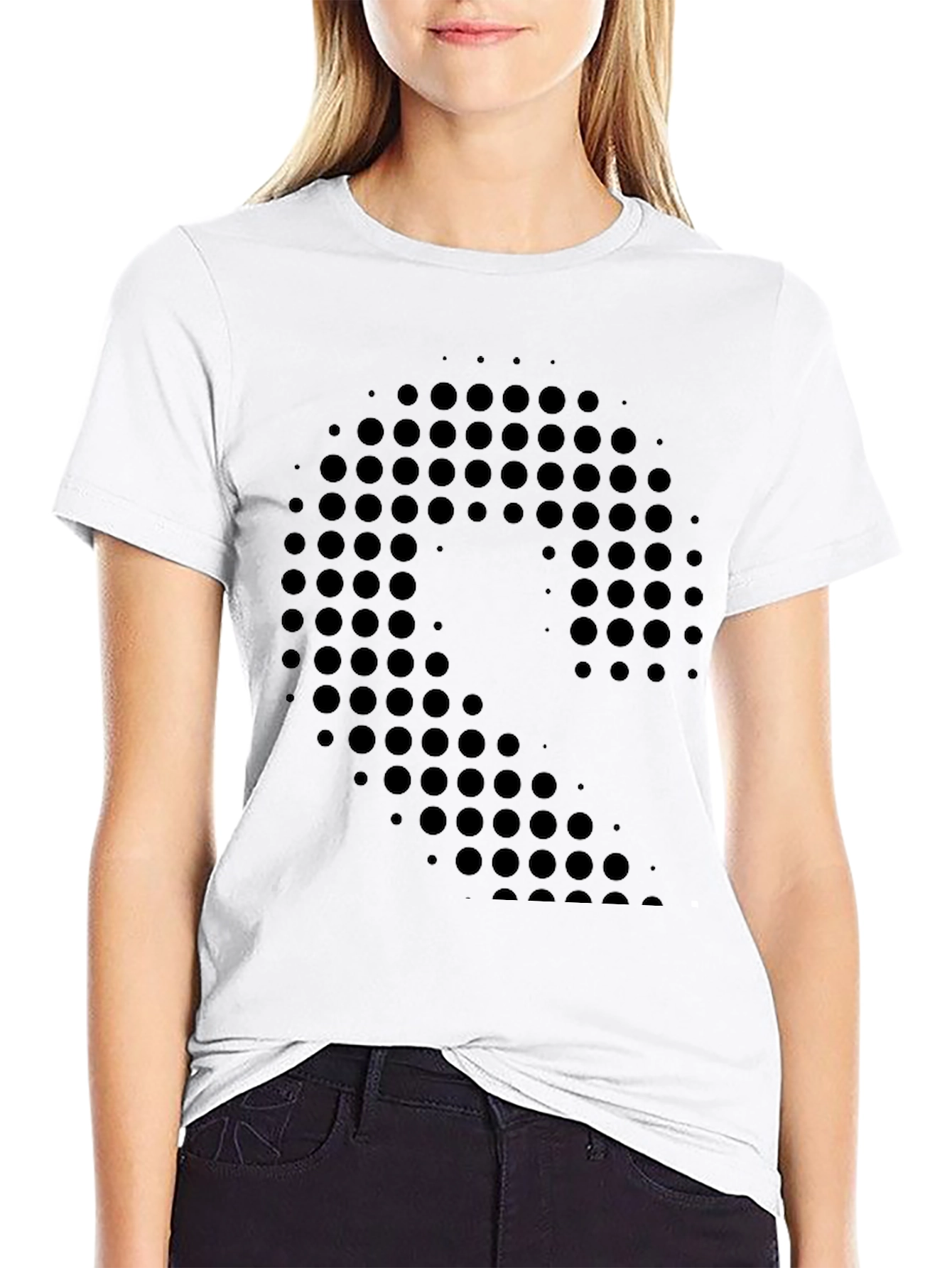 Modern Graphic Print Black T-Shirt