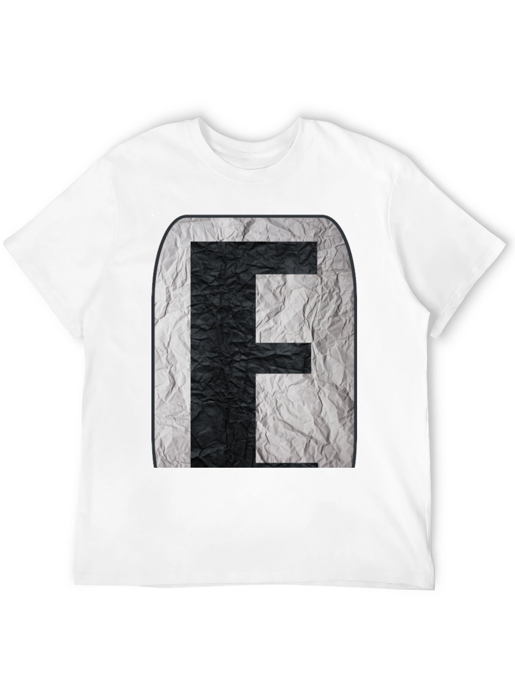 Abstract Initial F Graphic Black Tee
