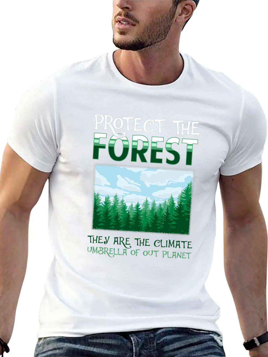 Protect The Forest Climate Umbrella Graphic Tee