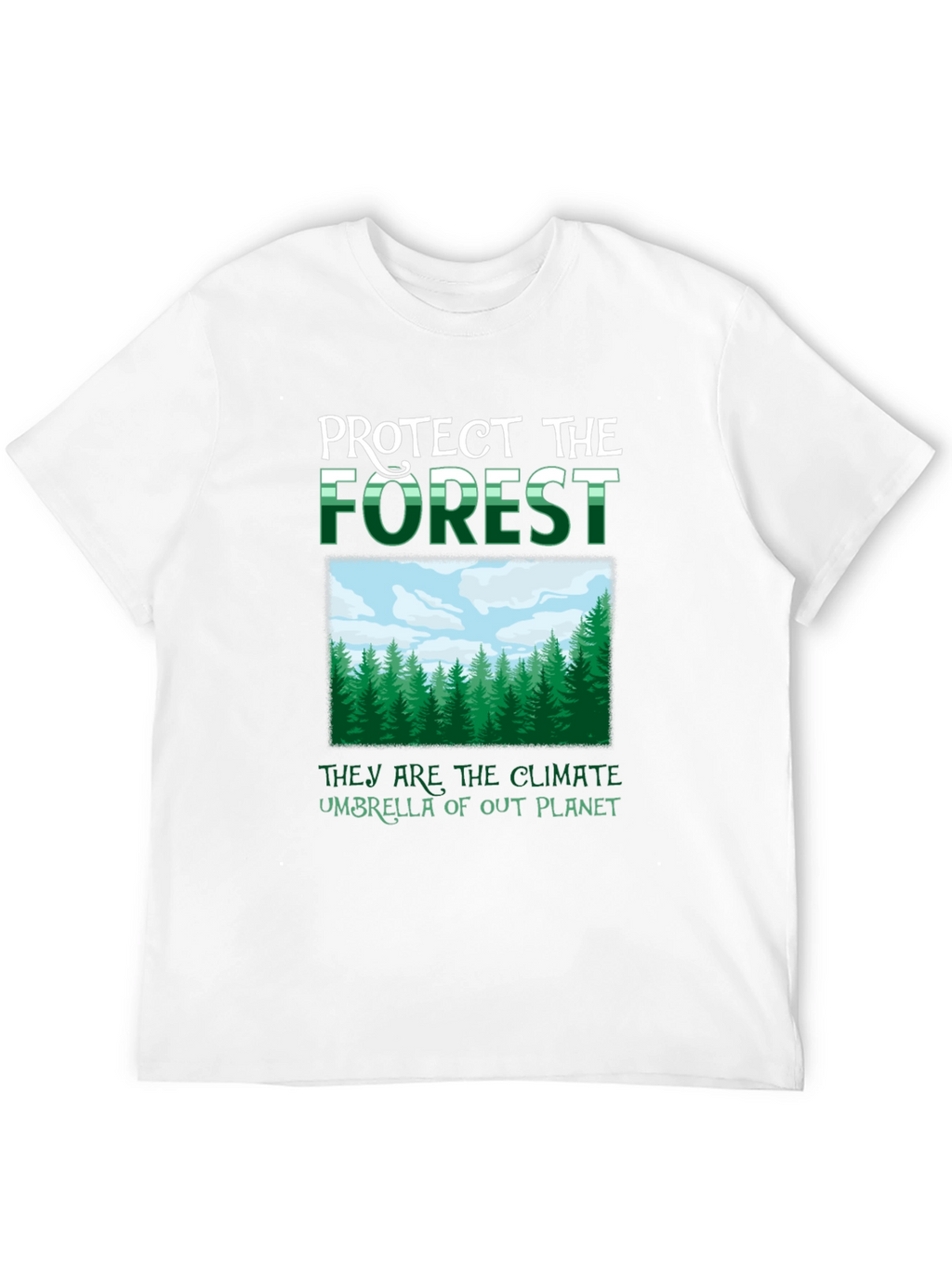Protect The Forest Climate Umbrella Graphic Tee