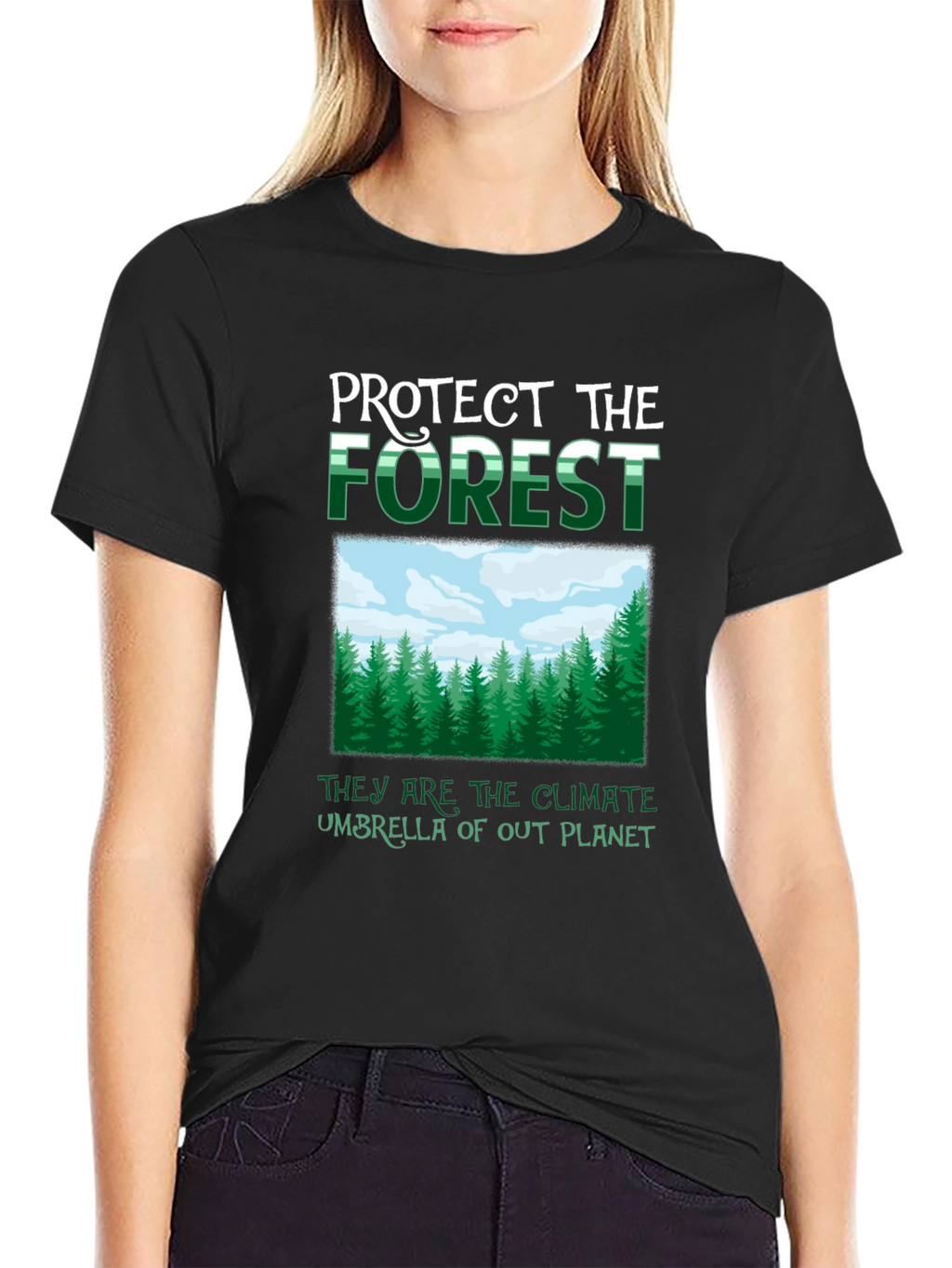 Protect The Forest Climate Umbrella Graphic Tee