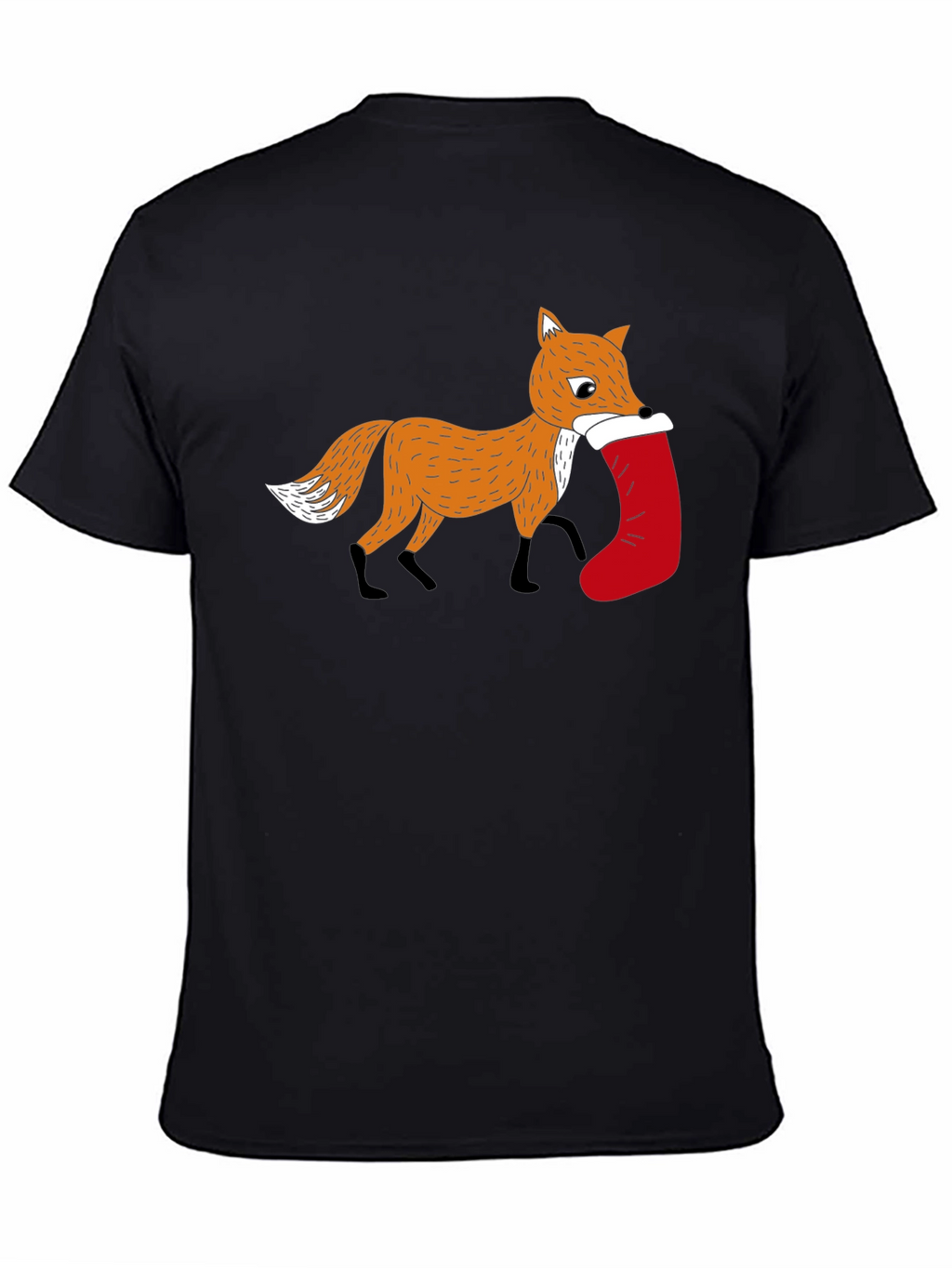 Fox with Stocking Graphic Tee - Holiday Style