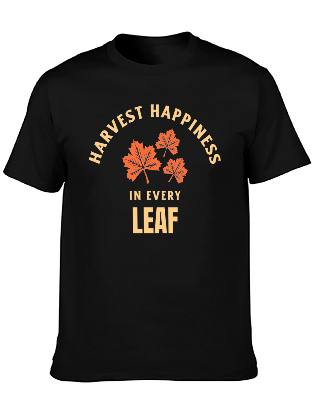 Harvest Happiness T-Shirt - Fall Leaves Design