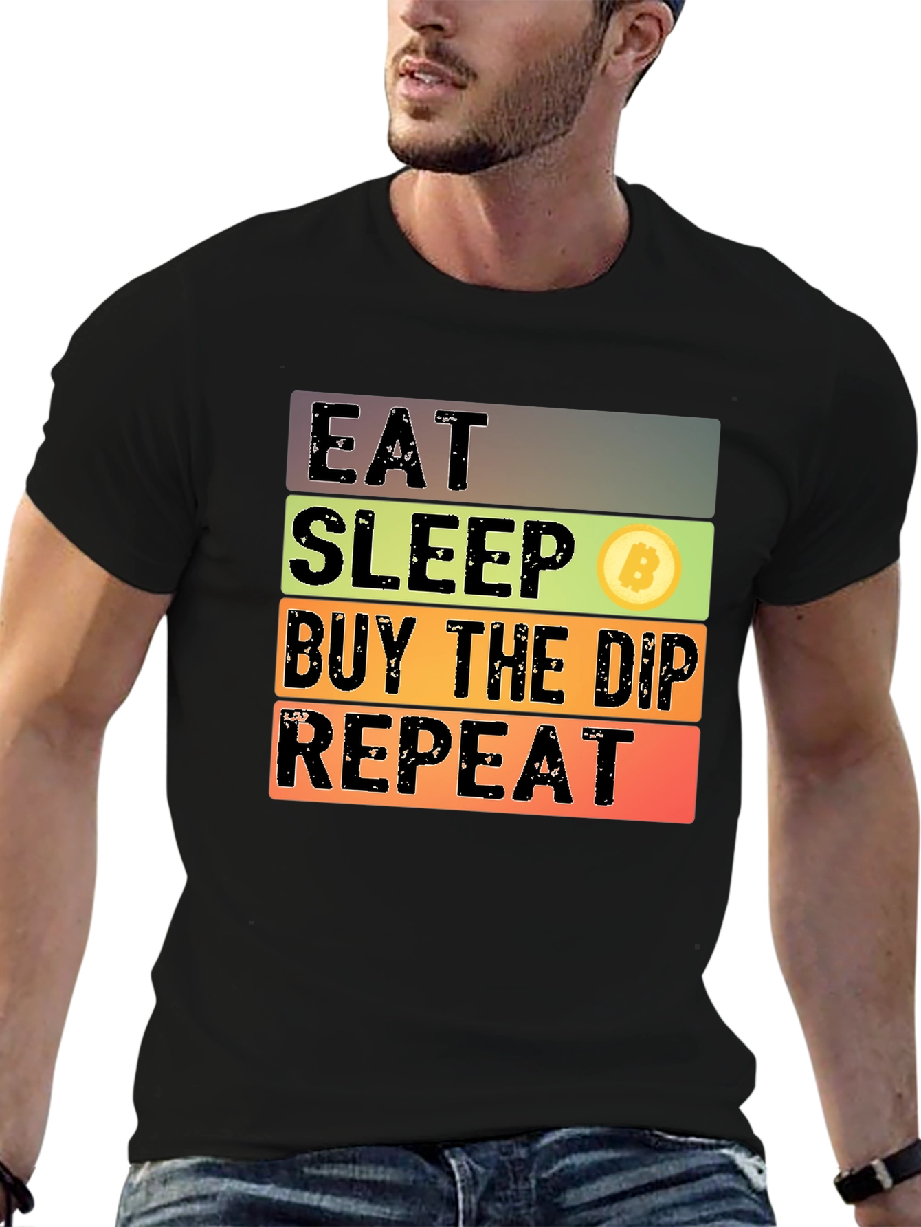 Eat Sleep Buy The Dip Repeat Bitcoin Crypto T-Shirt