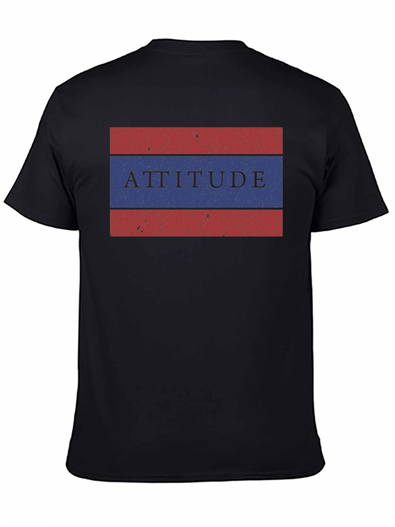 Attitude Graphic Tee - Black Casual T-Shirt