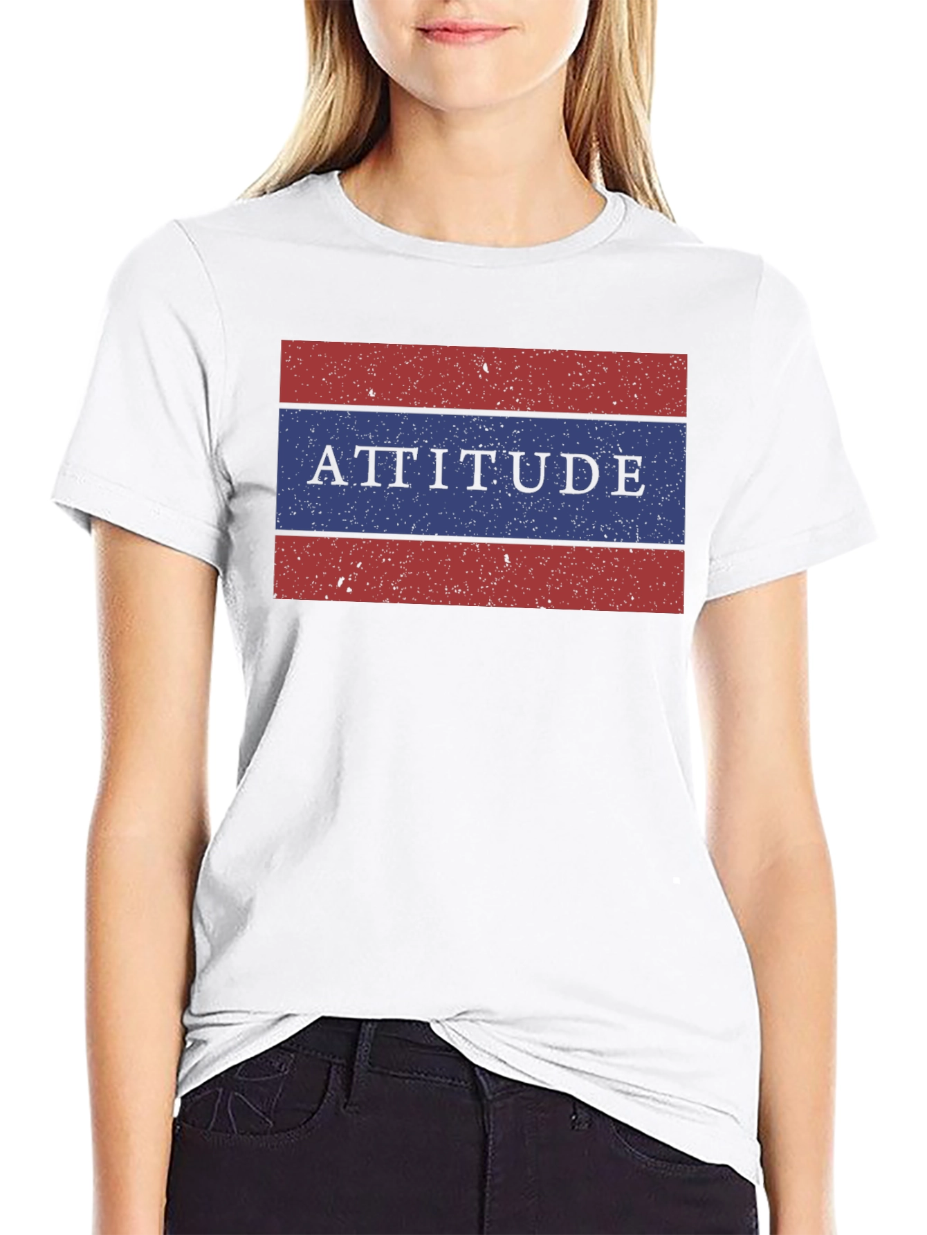 Attitude Graphic Tee - Black Casual T-Shirt