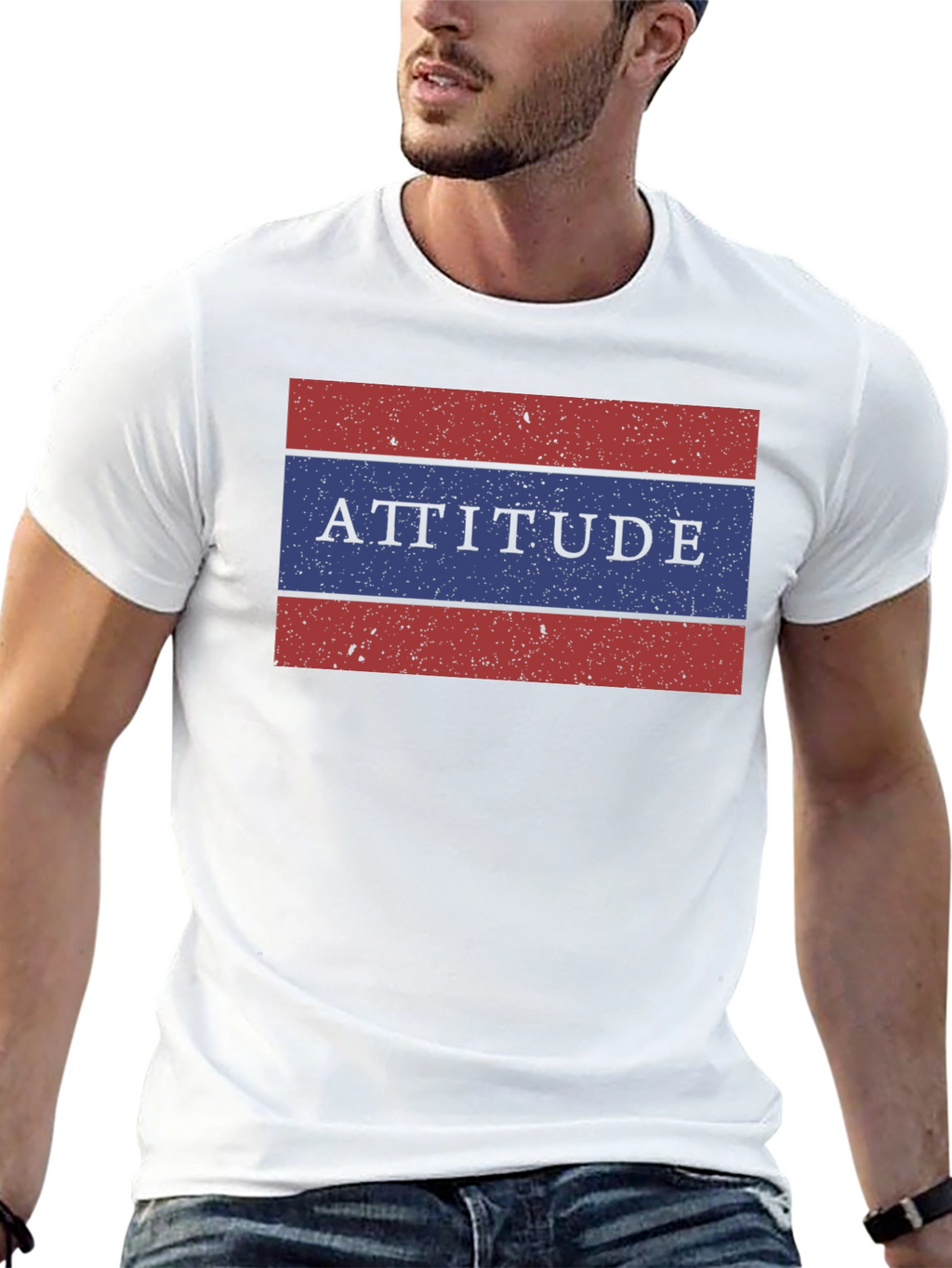 Attitude Graphic Tee - Black Casual T-Shirt