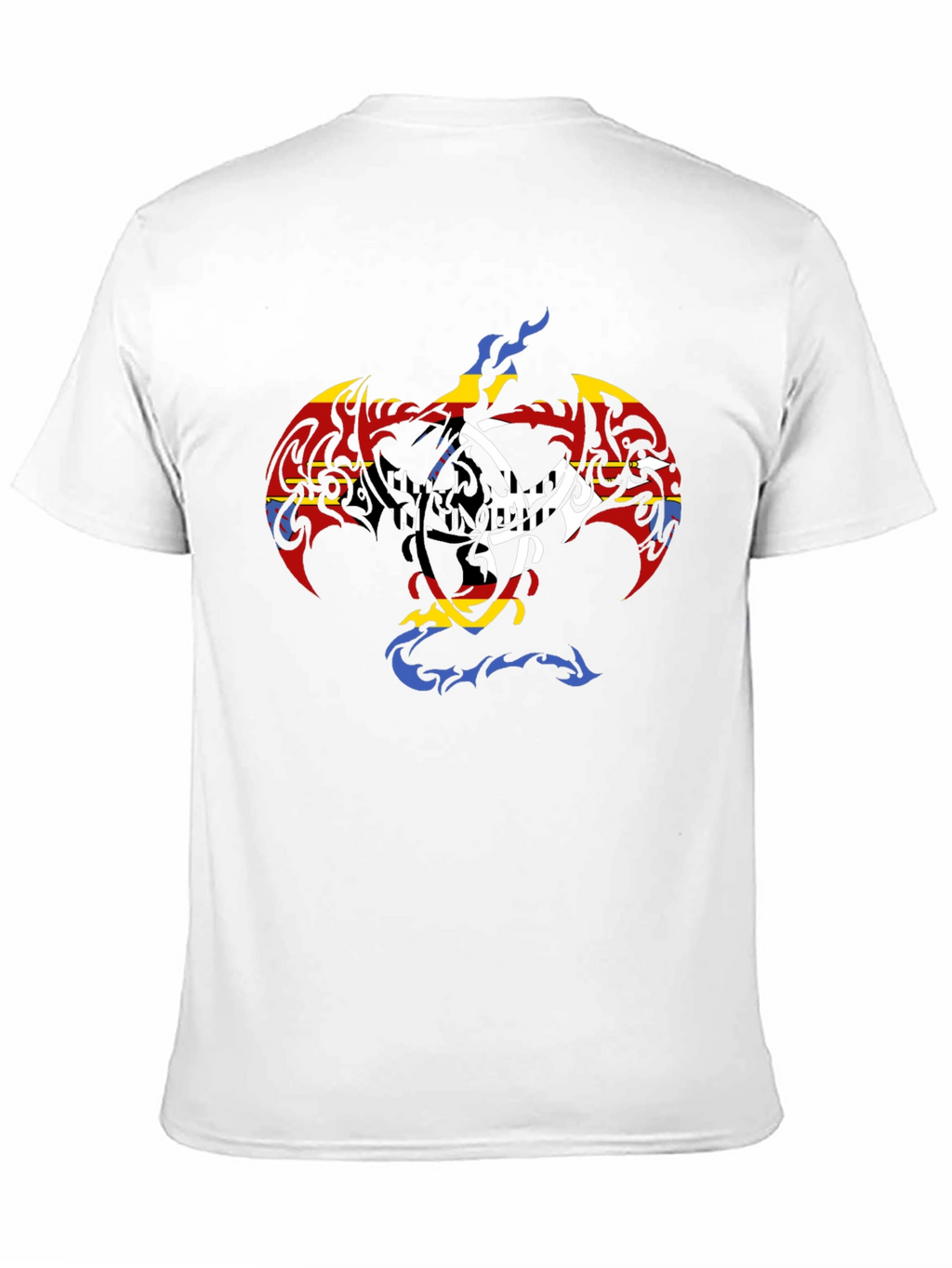Tribal Dragon Graphic Black T-Shirt