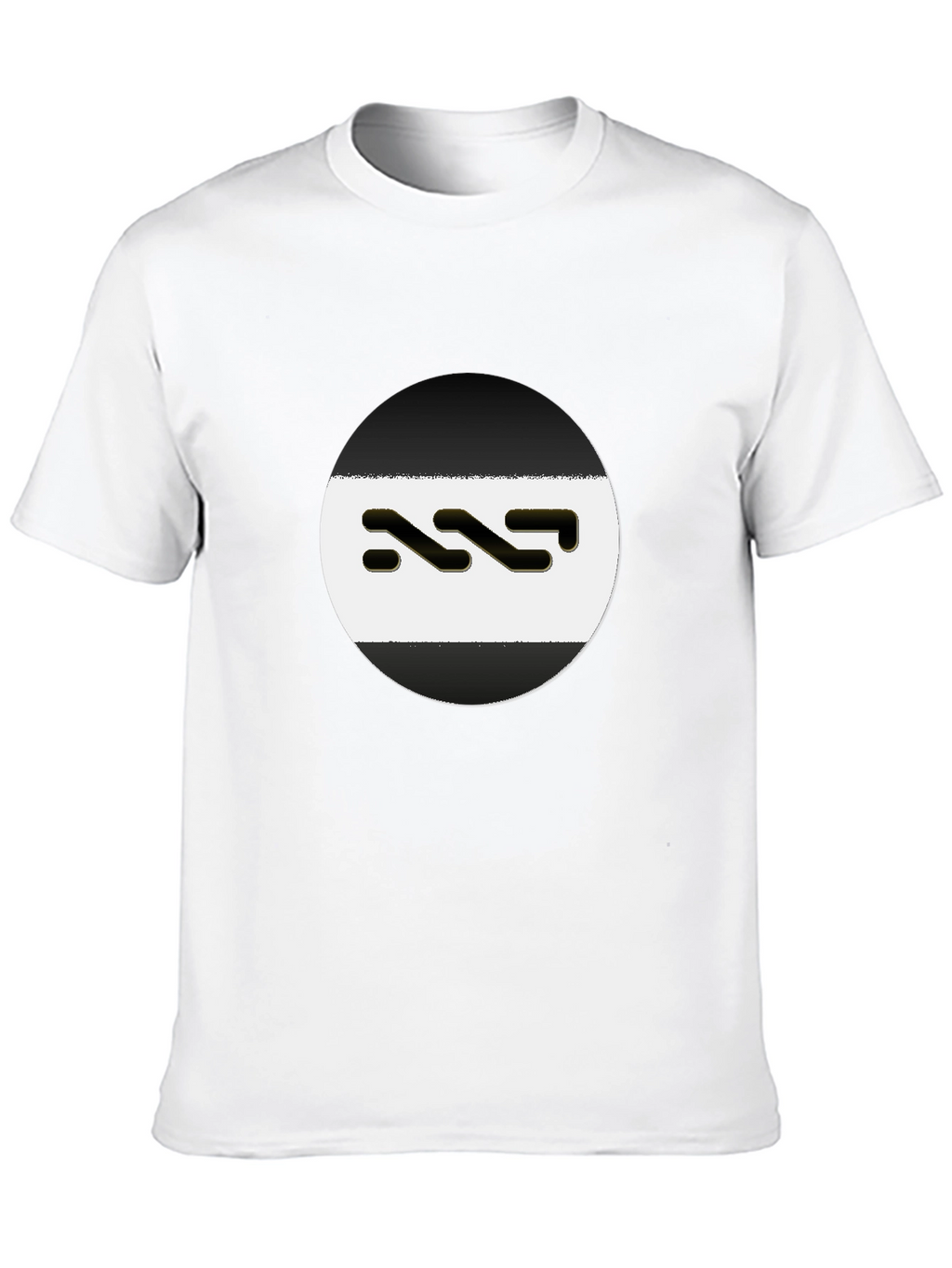 Modern Black T-Shirt with Unique Logo Design
