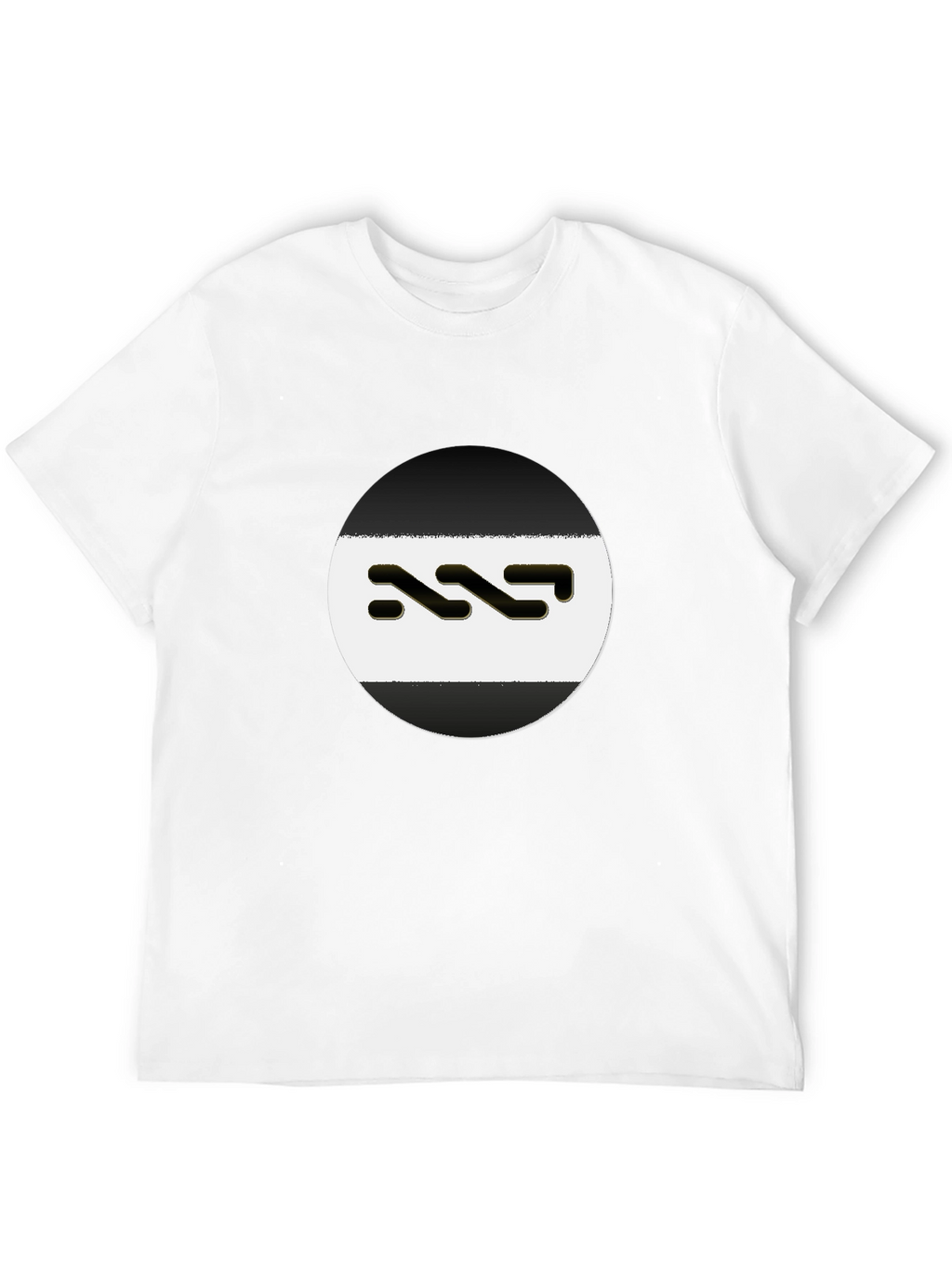 Modern Black T-Shirt with Unique Logo Design