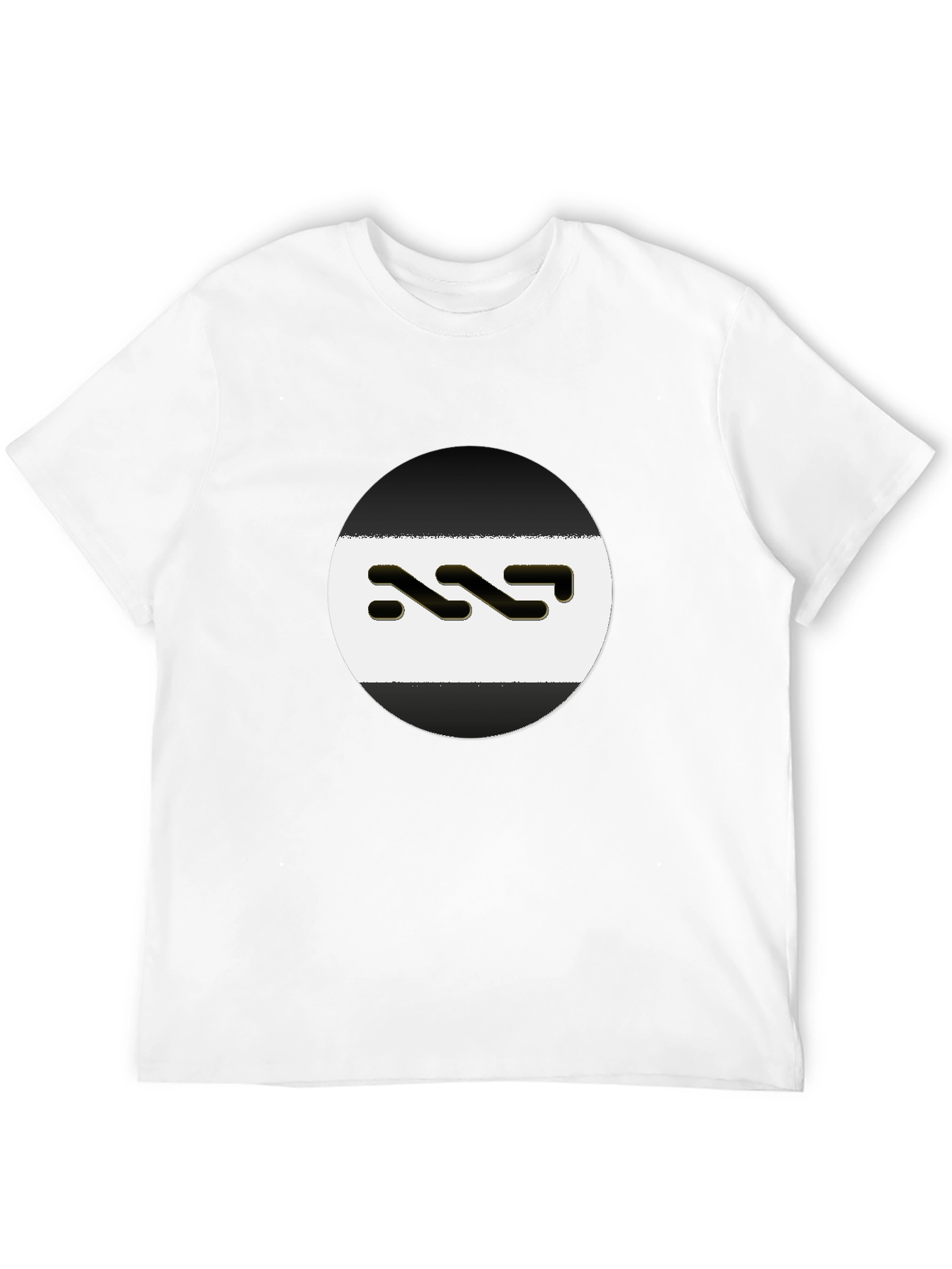 Modern Black T-Shirt with Unique Logo Design