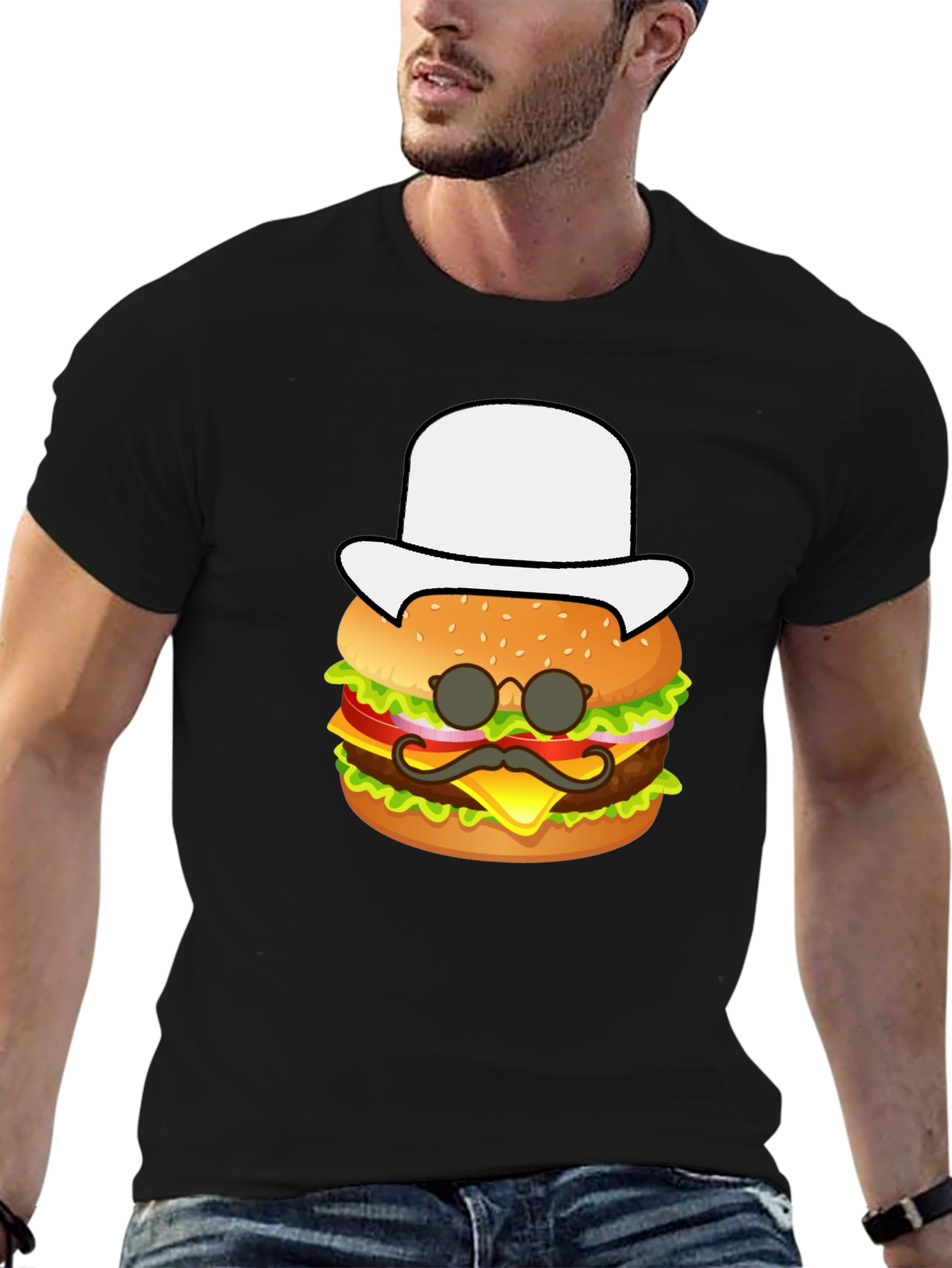 Burger Graphic Tee - Funny Food Shirt
