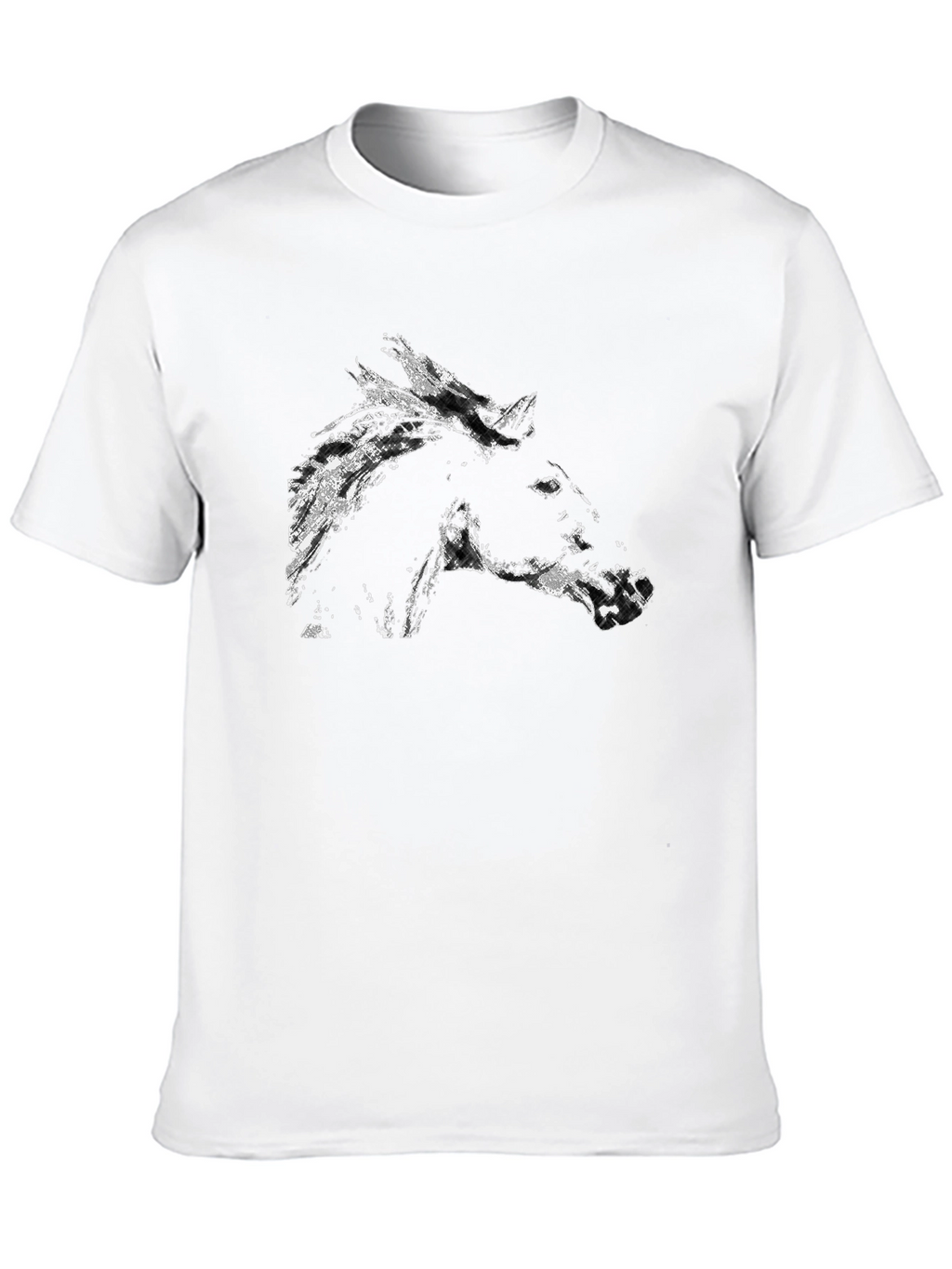 Black Horse Graphic Tee - Stylish Mens T-Shirt