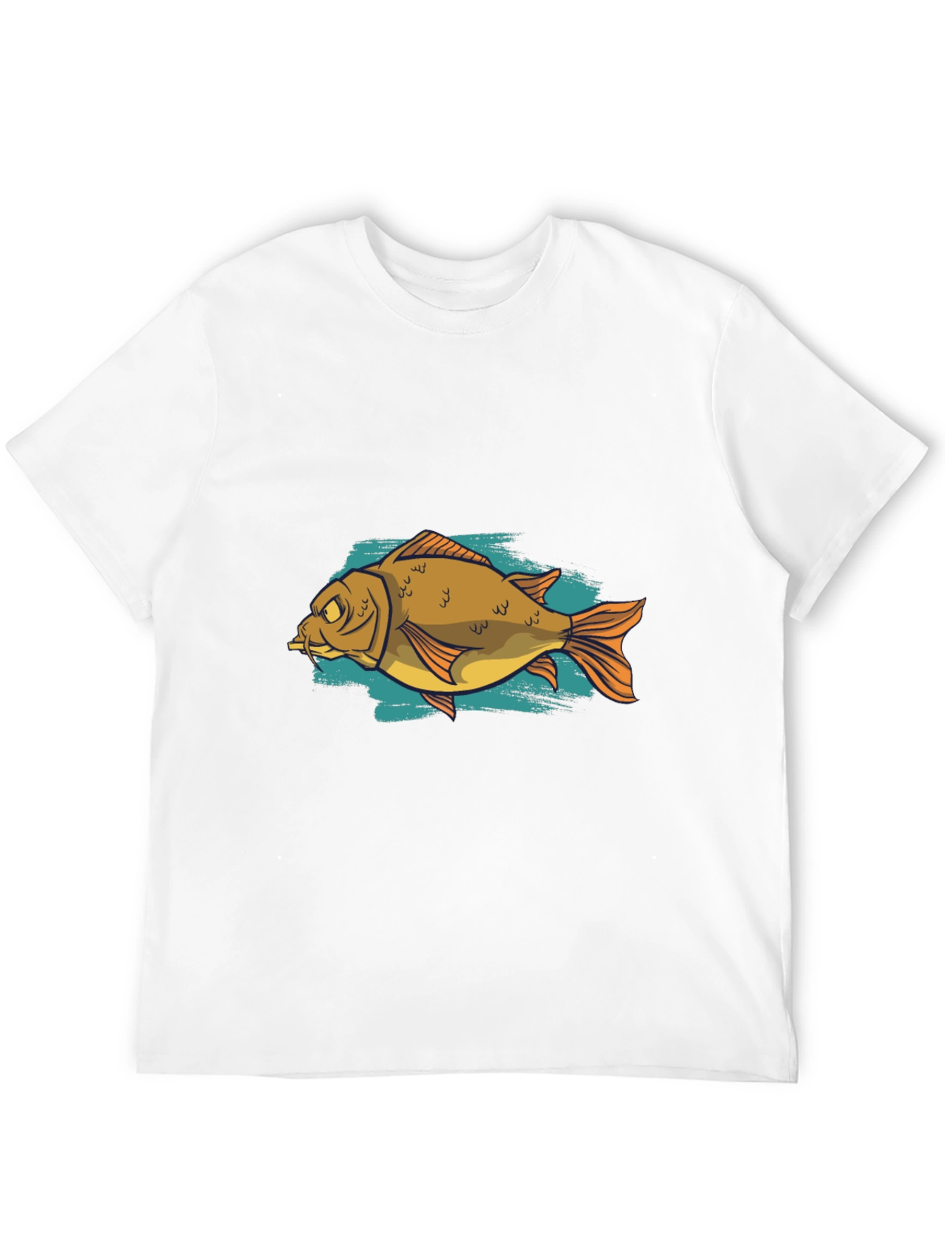 Funny Fish Graphic Black T-Shirt