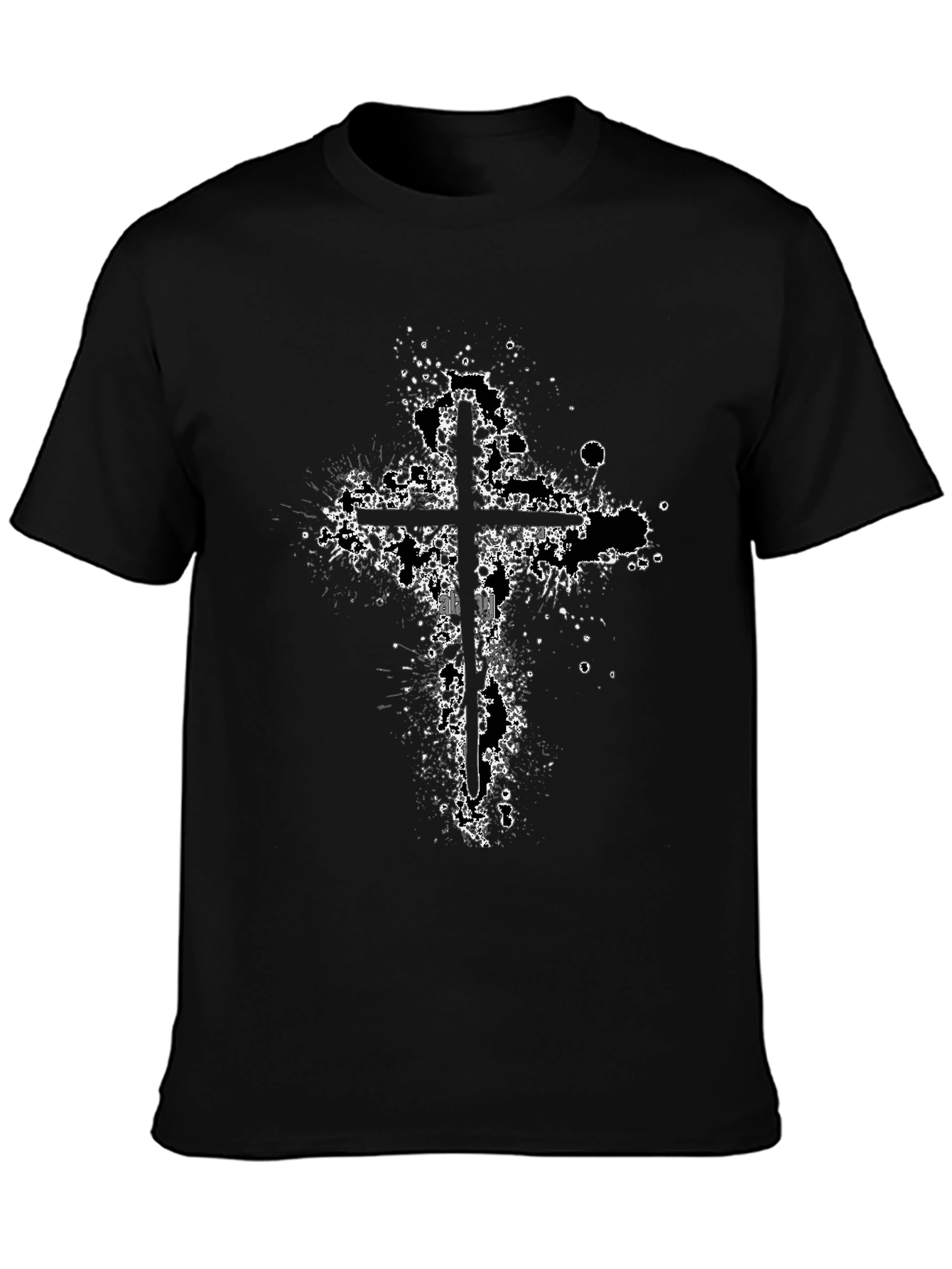 Grunge Cross Graphic T-Shirt