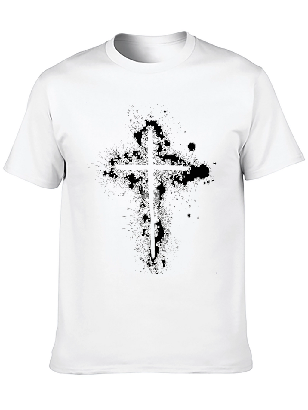 Grunge Cross Graphic T-Shirt
