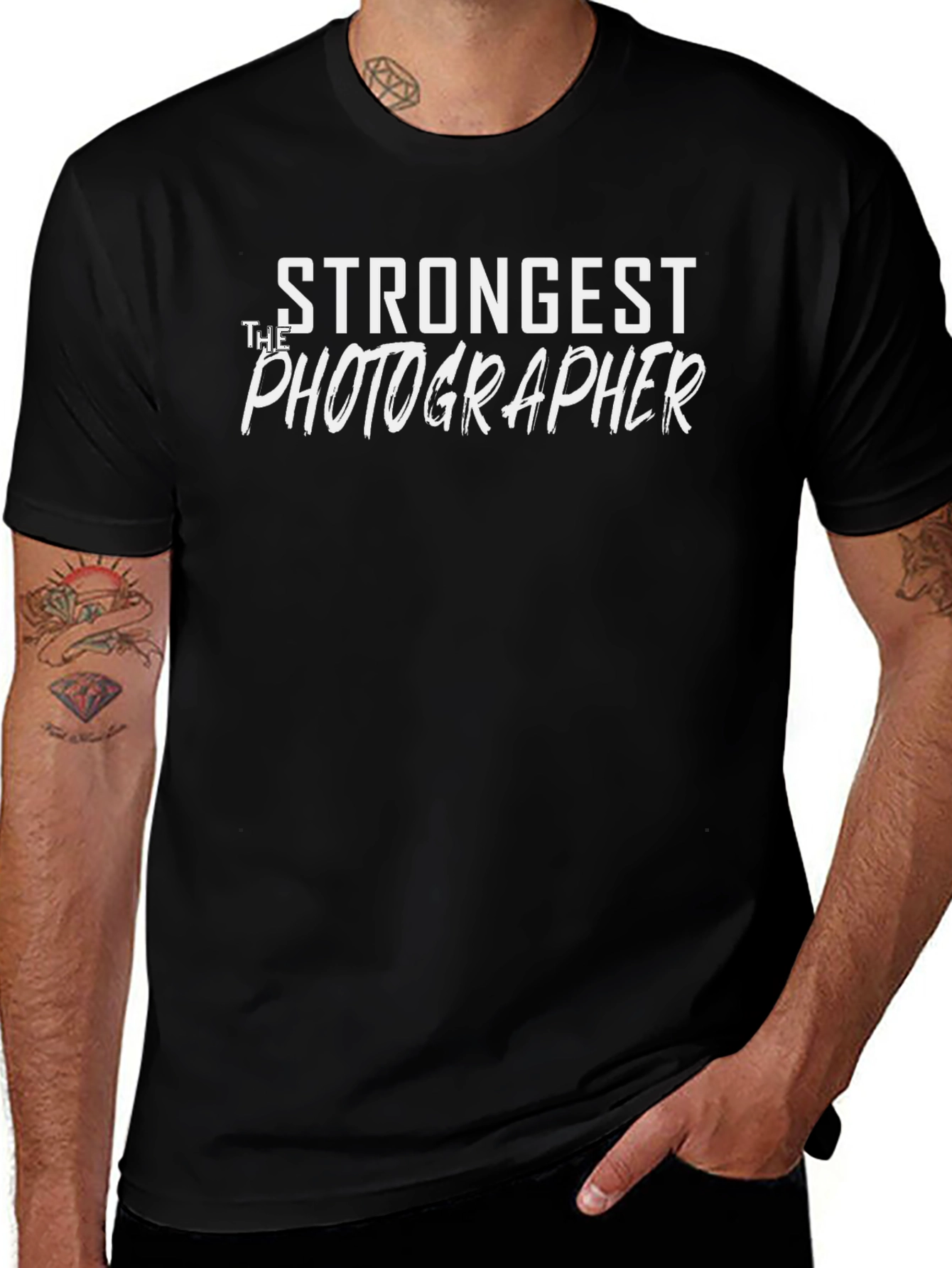 Strongest Photographer Graphic Tee - Black