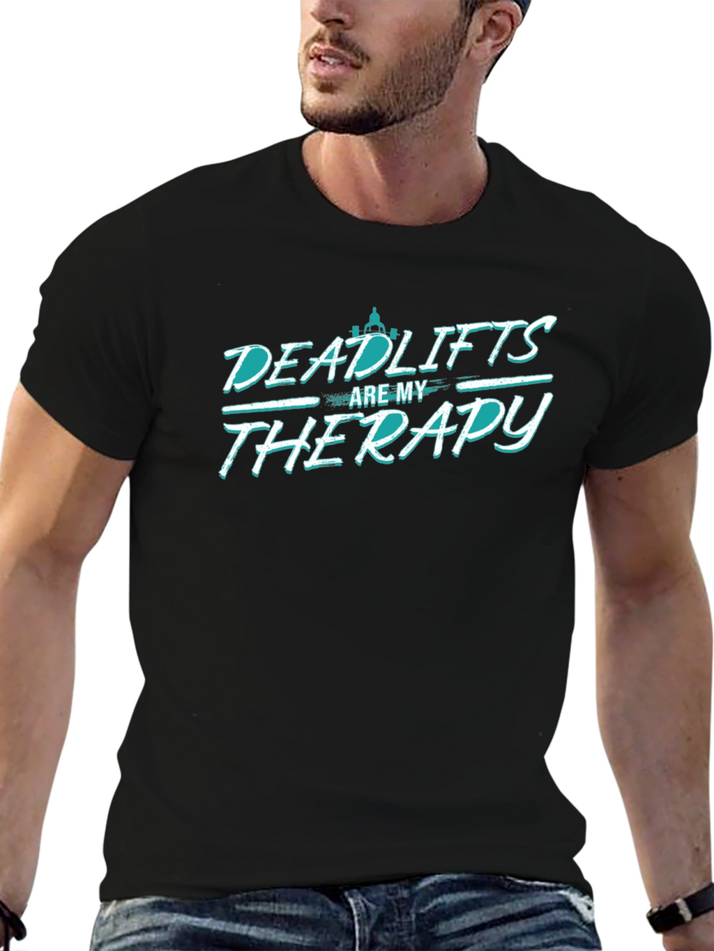 Deadlifts Are My Therapy Graphic Tee