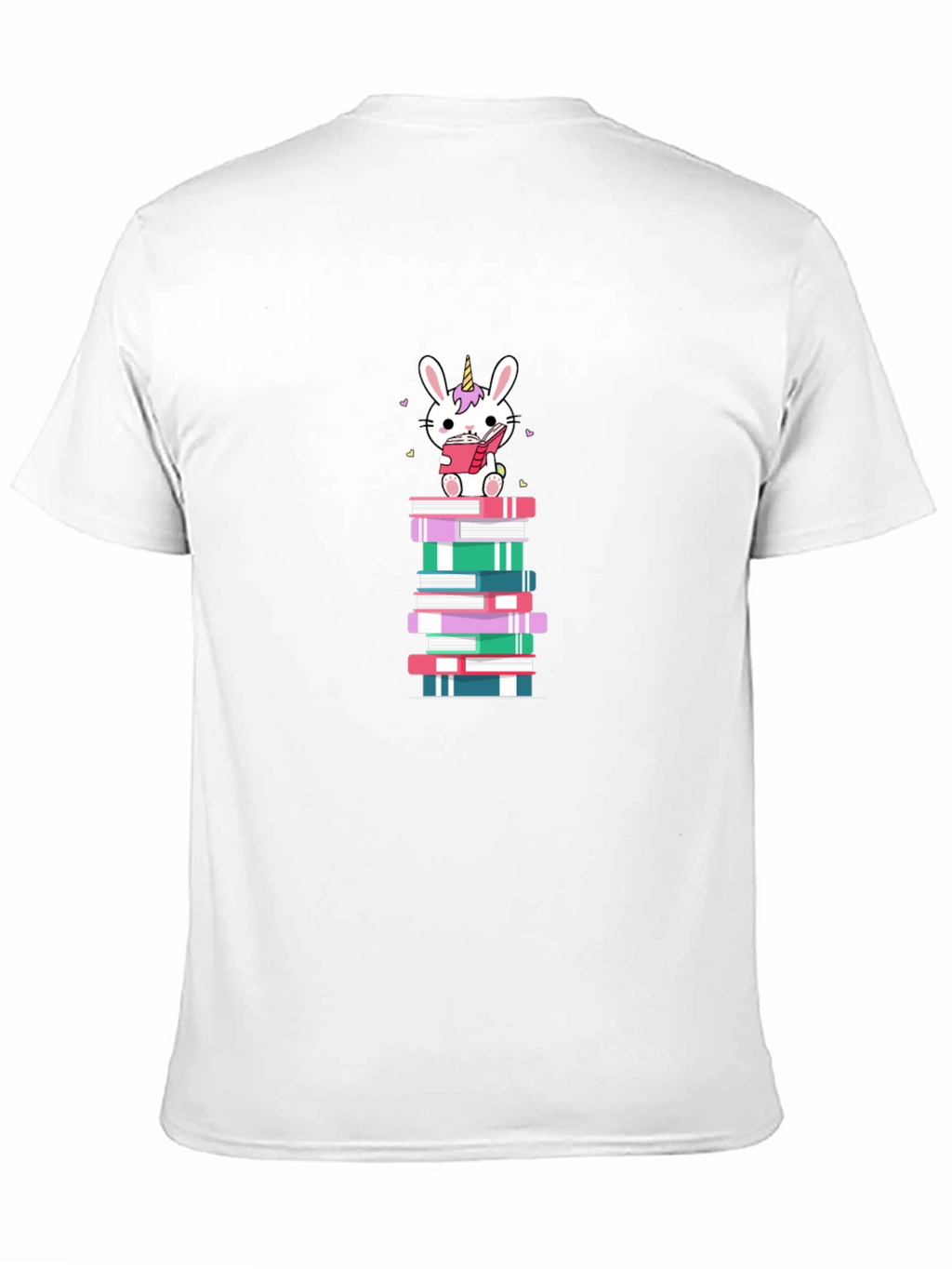 Unicorn Bunny Reading Book T-Shirt