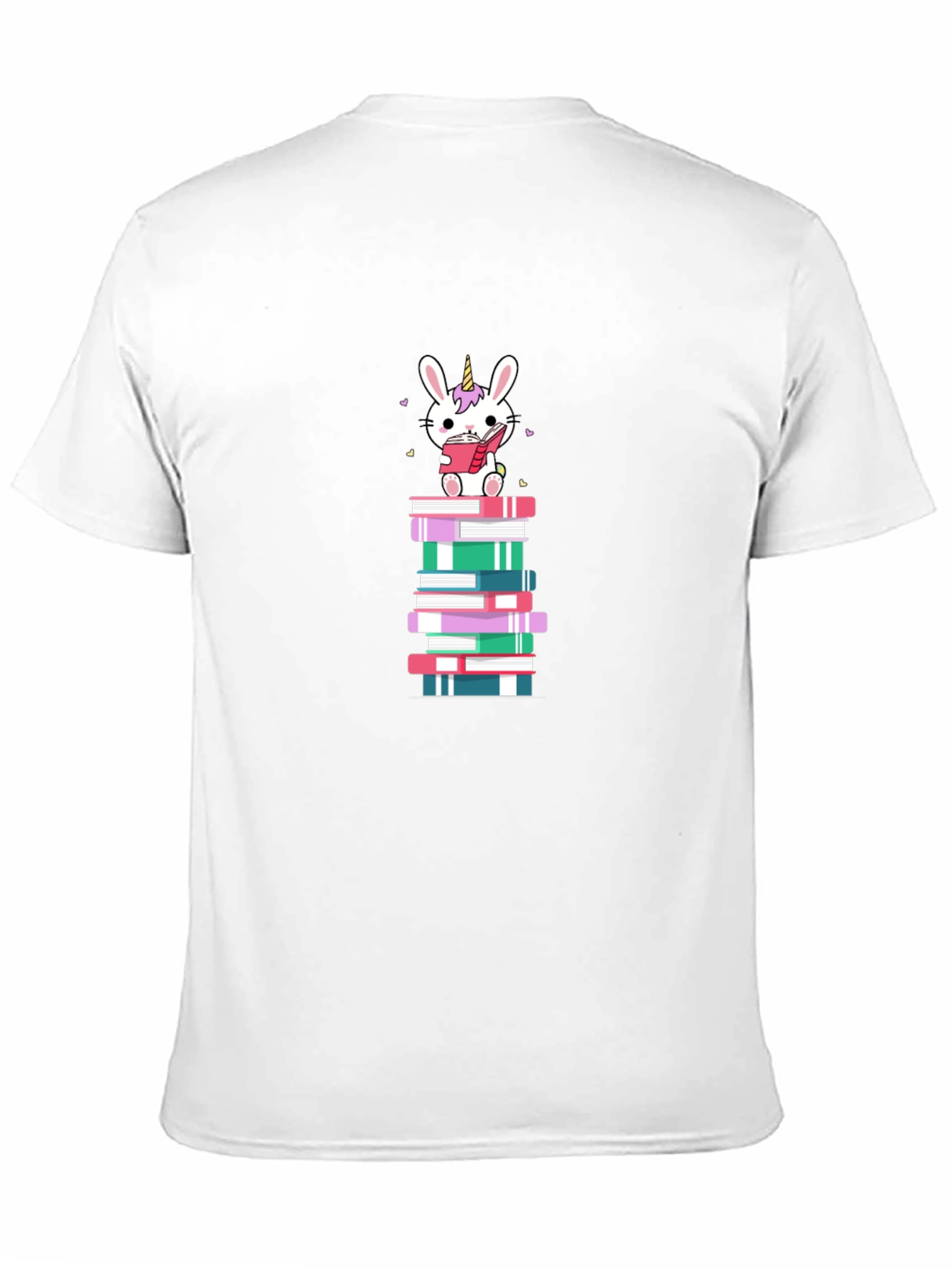 Unicorn Bunny Reading Book T-Shirt