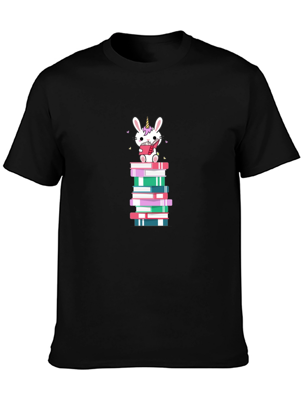Unicorn Bunny Reading Book T-Shirt