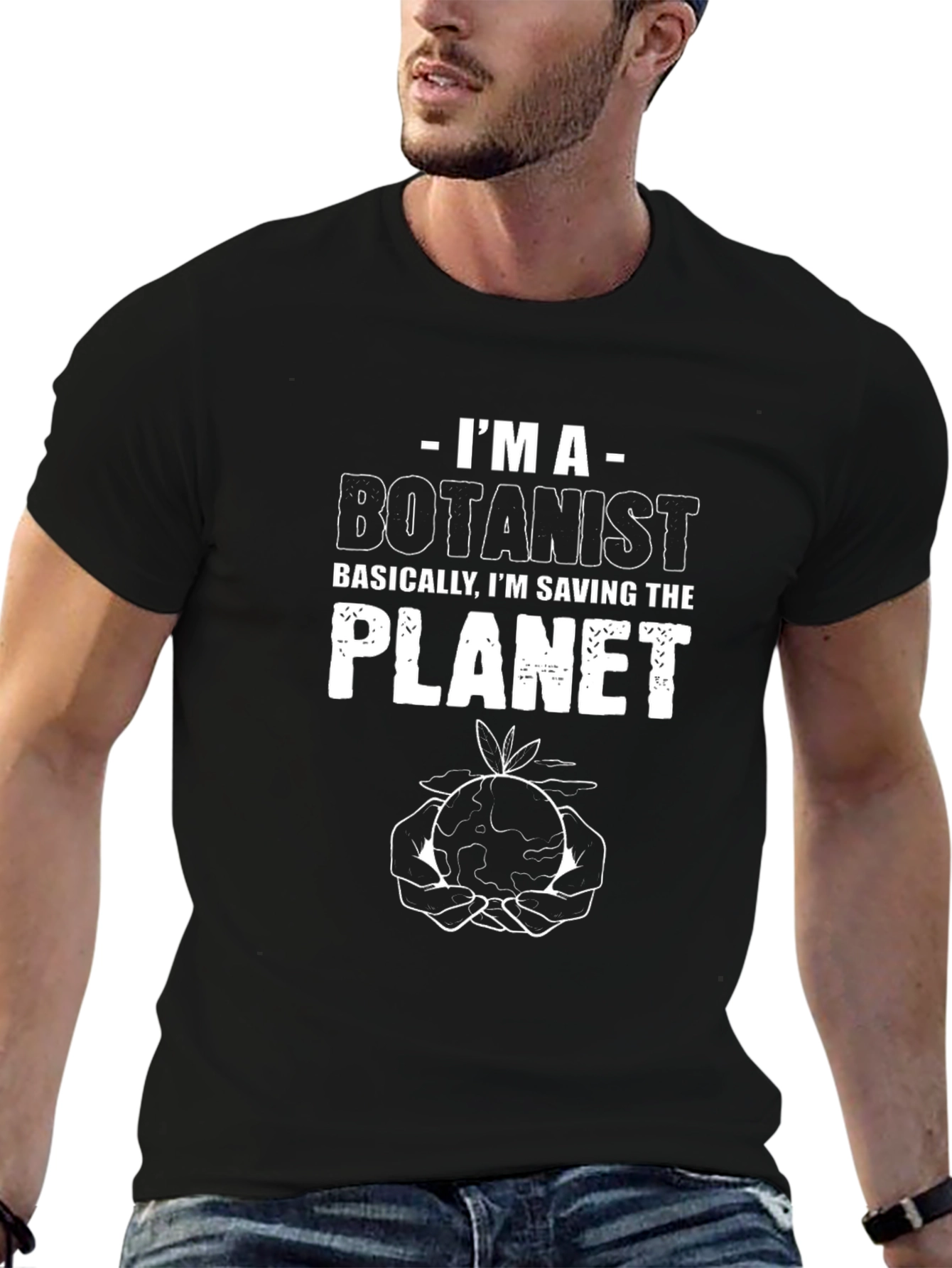 Botanist Saving the Planet T-Shirt - Black