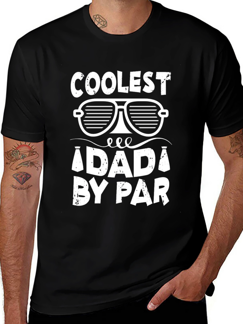 Coolest Daddy By Par Black T-Shirt