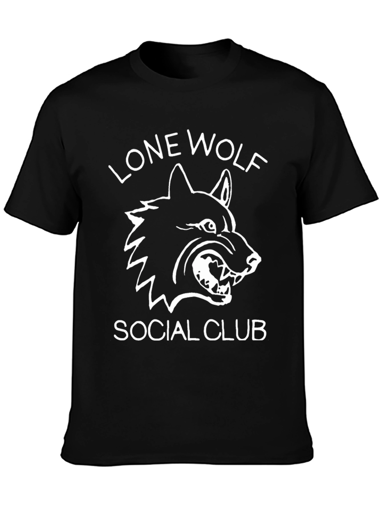 Lone Wolf Social Club Black Graphic T-Shirt
