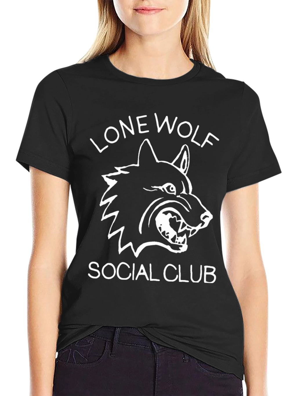 Lone Wolf Social Club Black Graphic T-Shirt