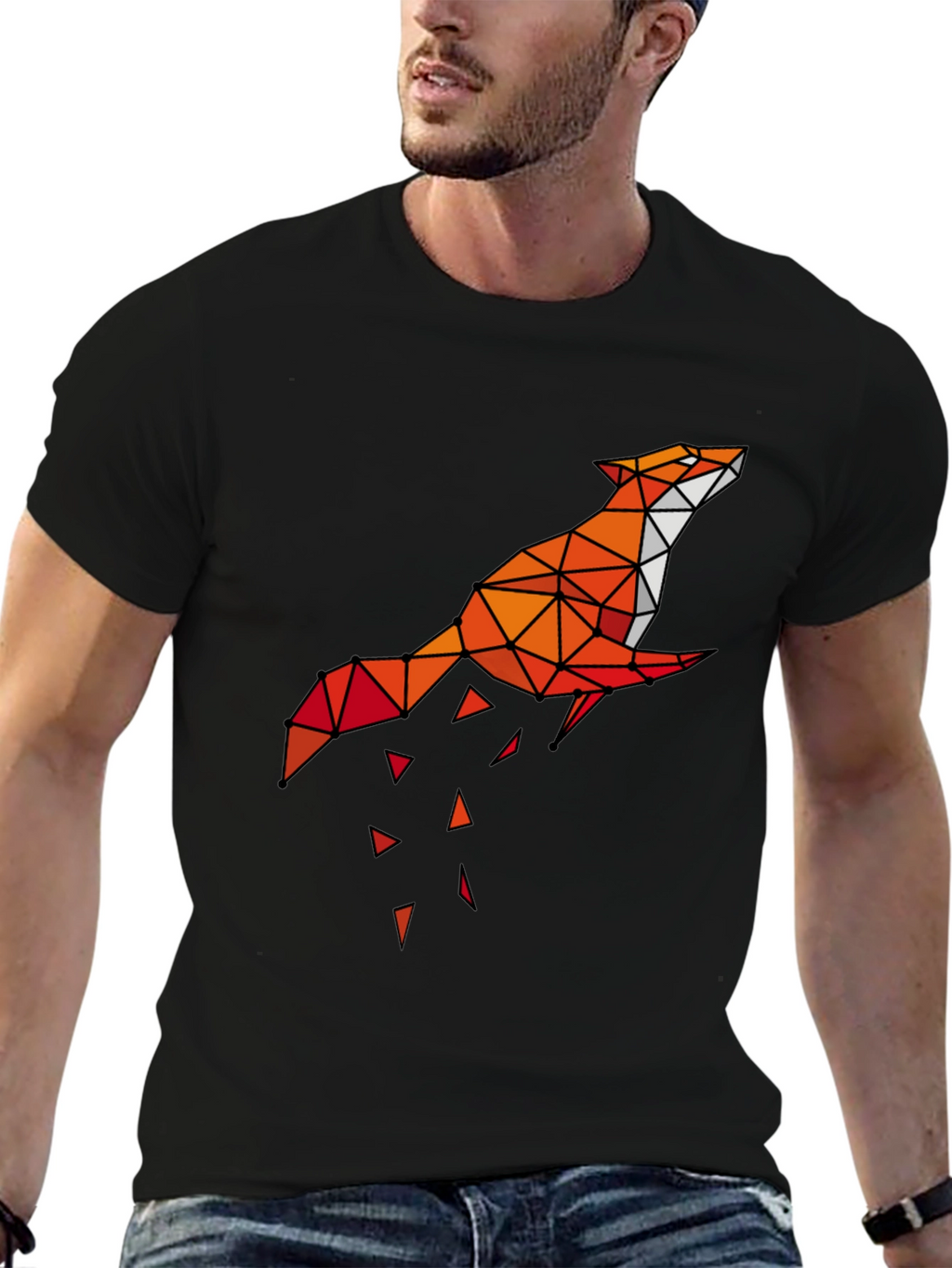 Geometric Fox Graphic Tee - Modern Menswear