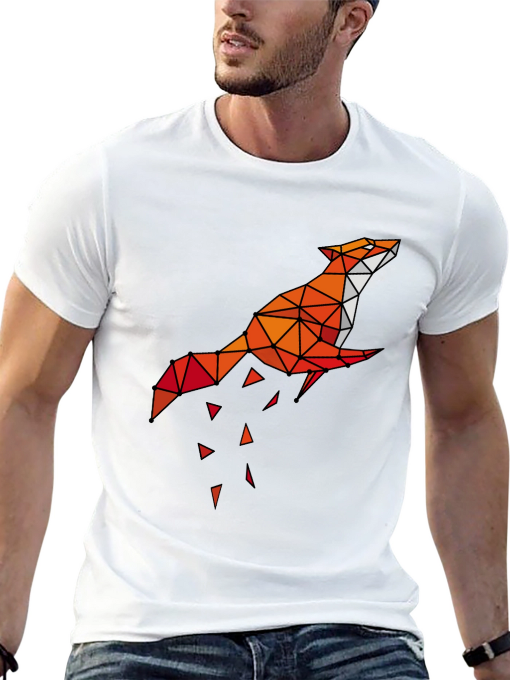 Geometric Fox Graphic Tee - Modern Menswear