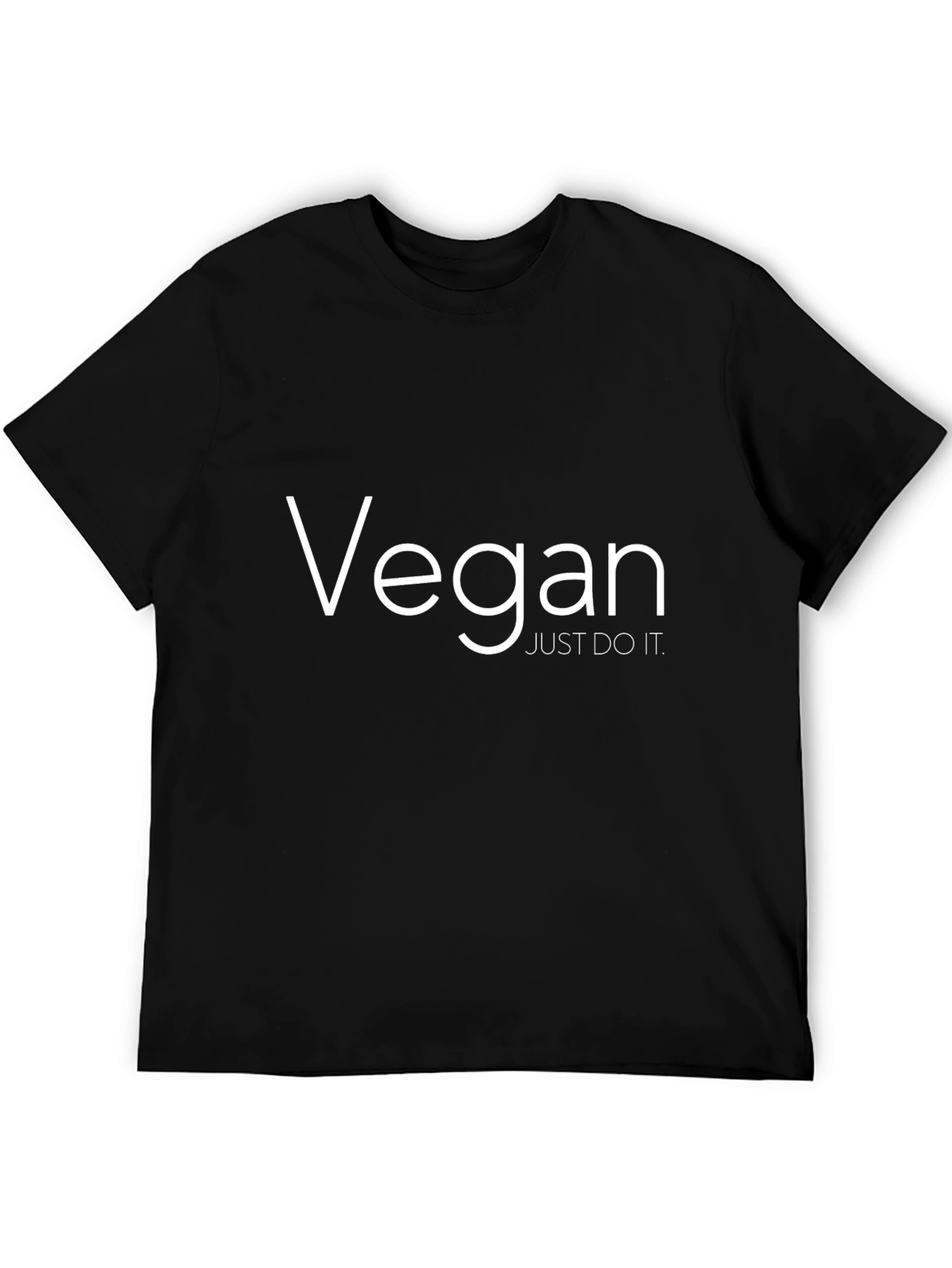 Vegan Just Do It T-Shirt - Black Cotton Tee