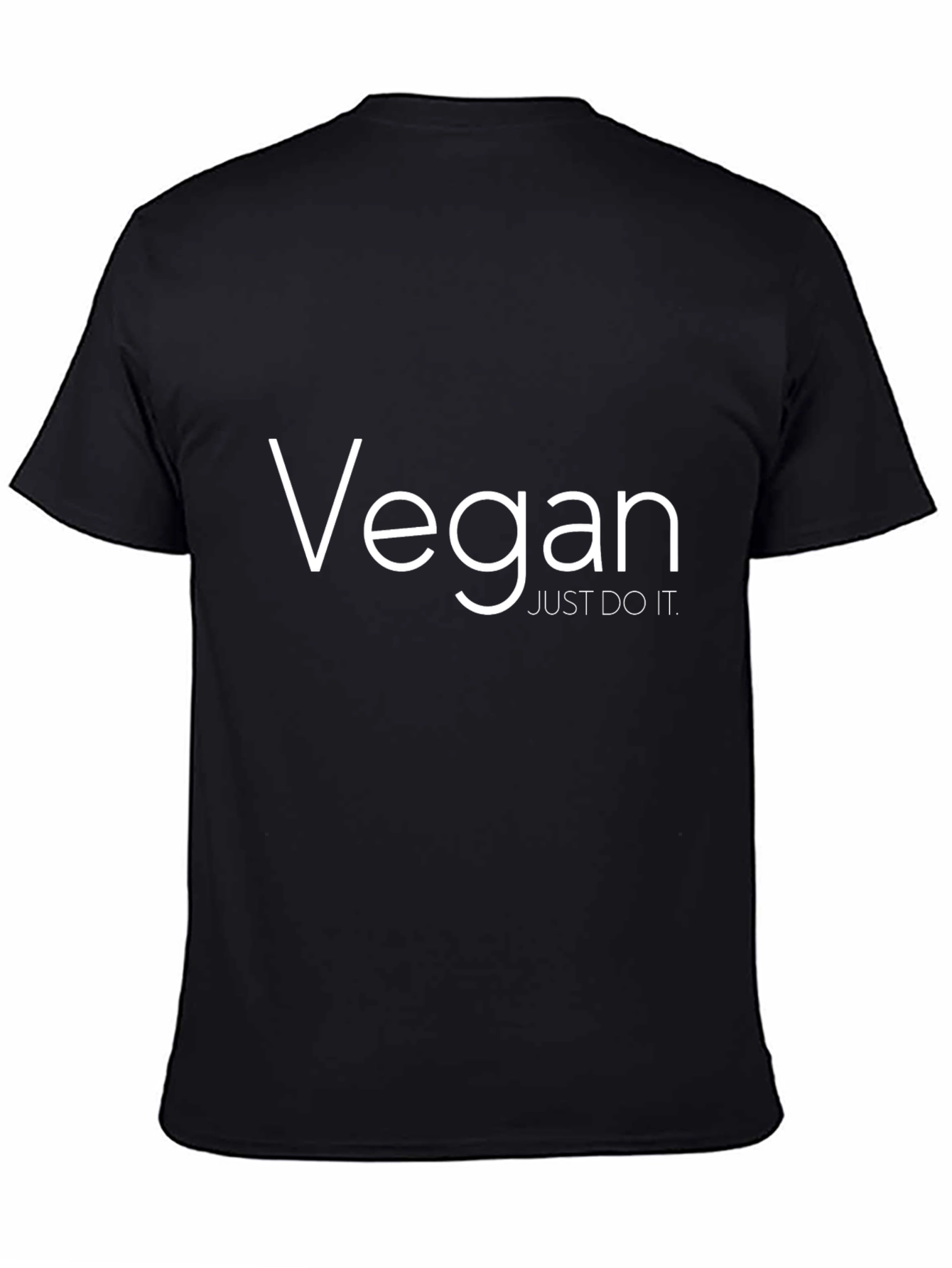 Vegan Just Do It T-Shirt - Black Cotton Tee