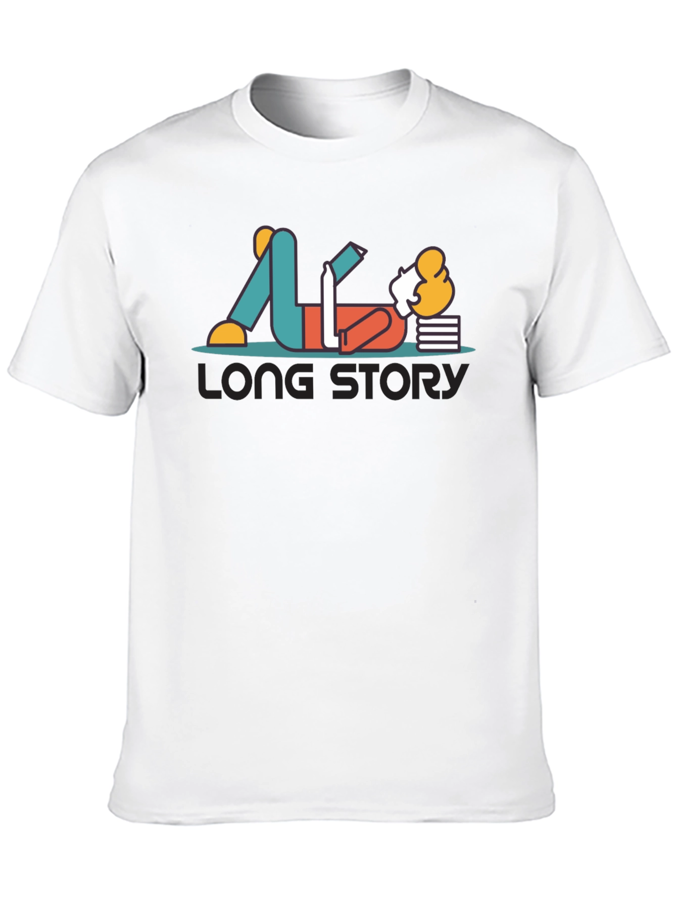 Long Story T-Shirt - Relaxed Reader Graphic Tee