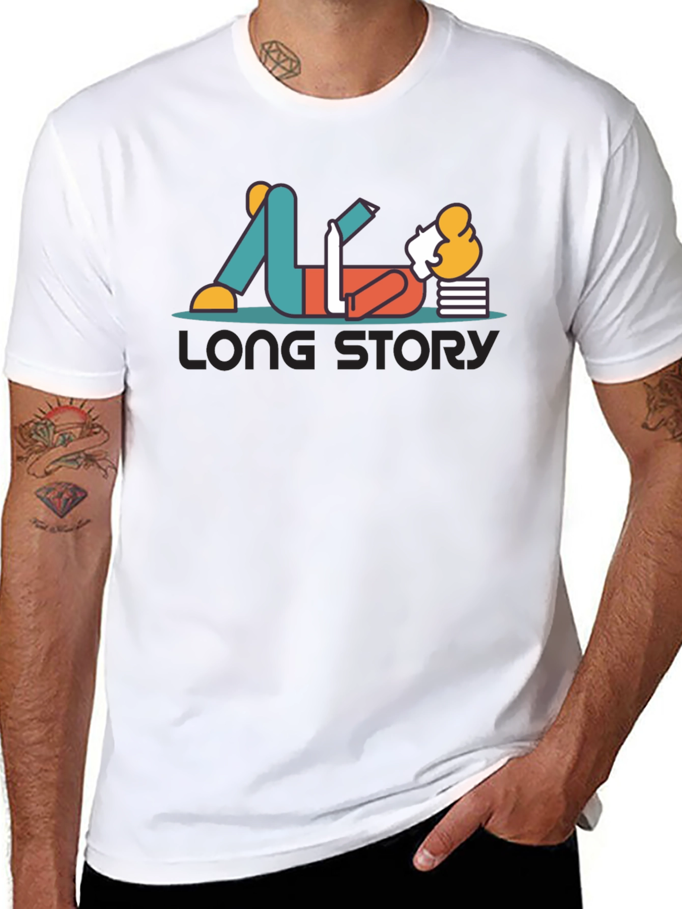 Long Story T-Shirt - Relaxed Reader Graphic Tee