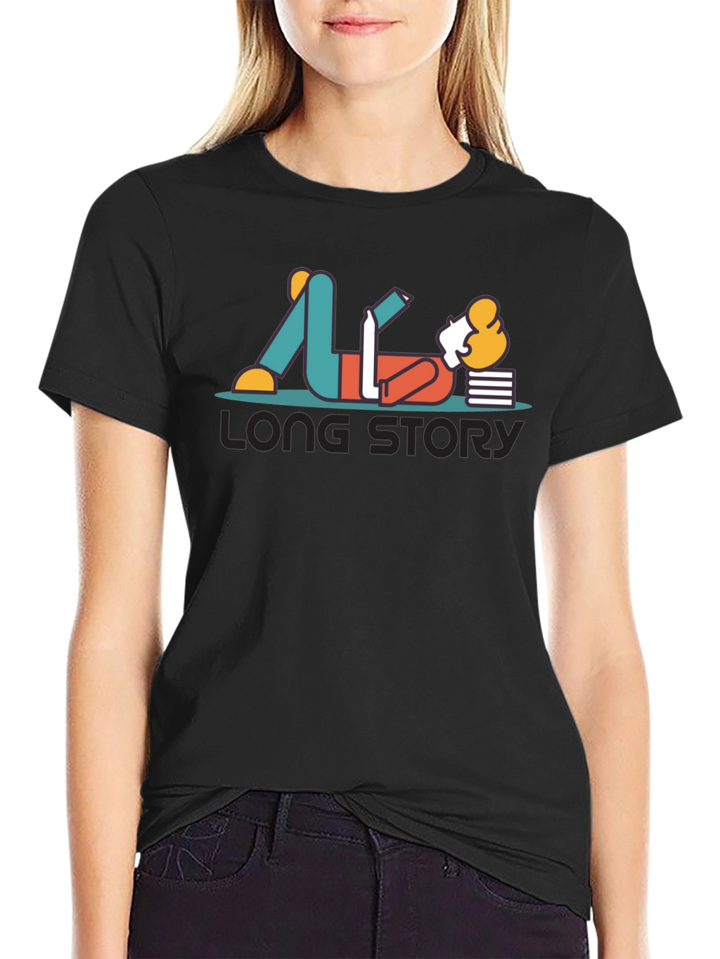 Long Story T-Shirt - Relaxed Reader Graphic Tee