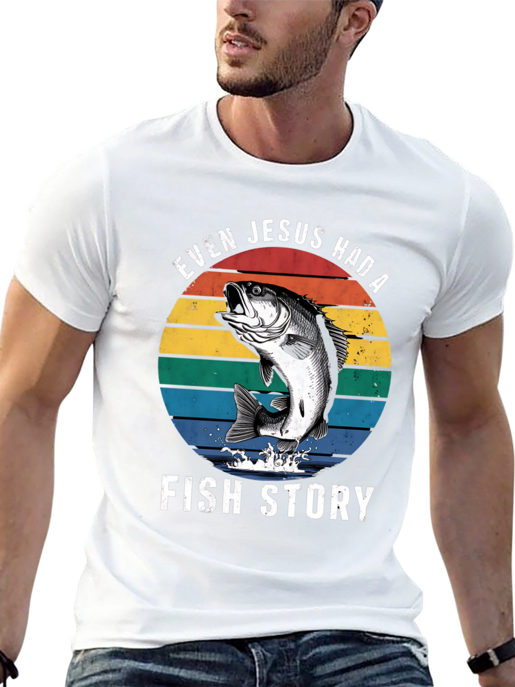 Even Jesus Had A Fish Story Graphic T-Shirt