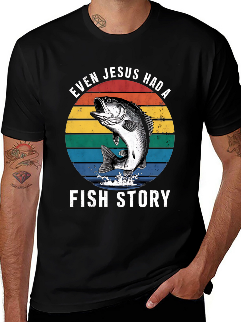 Even Jesus Had A Fish Story Graphic T-Shirt