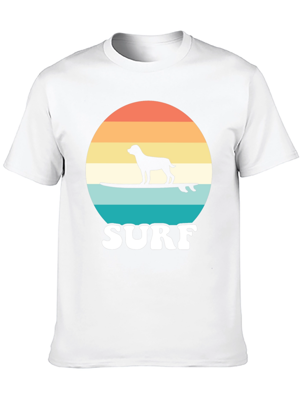 Dog Surfing Sunset Tee - Cool Dog Lover Gift