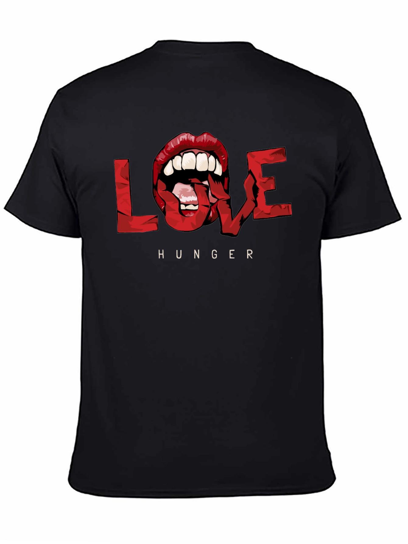 Love Hunger Graphic Tee - Bold Lip Design
