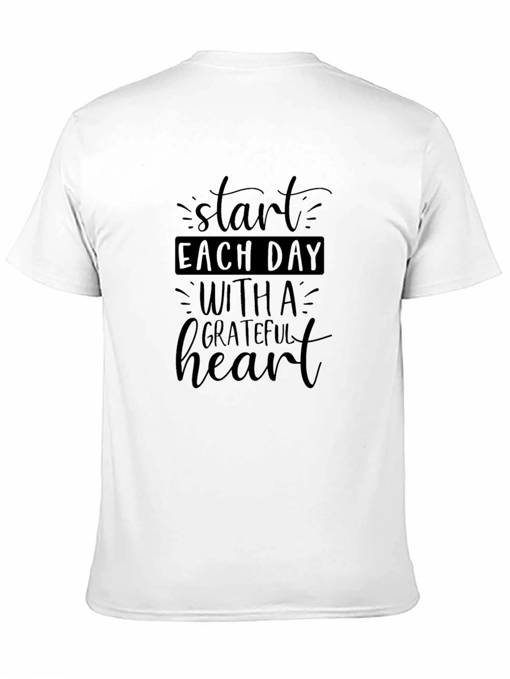 Grateful Heart Black Graphic T-Shirt