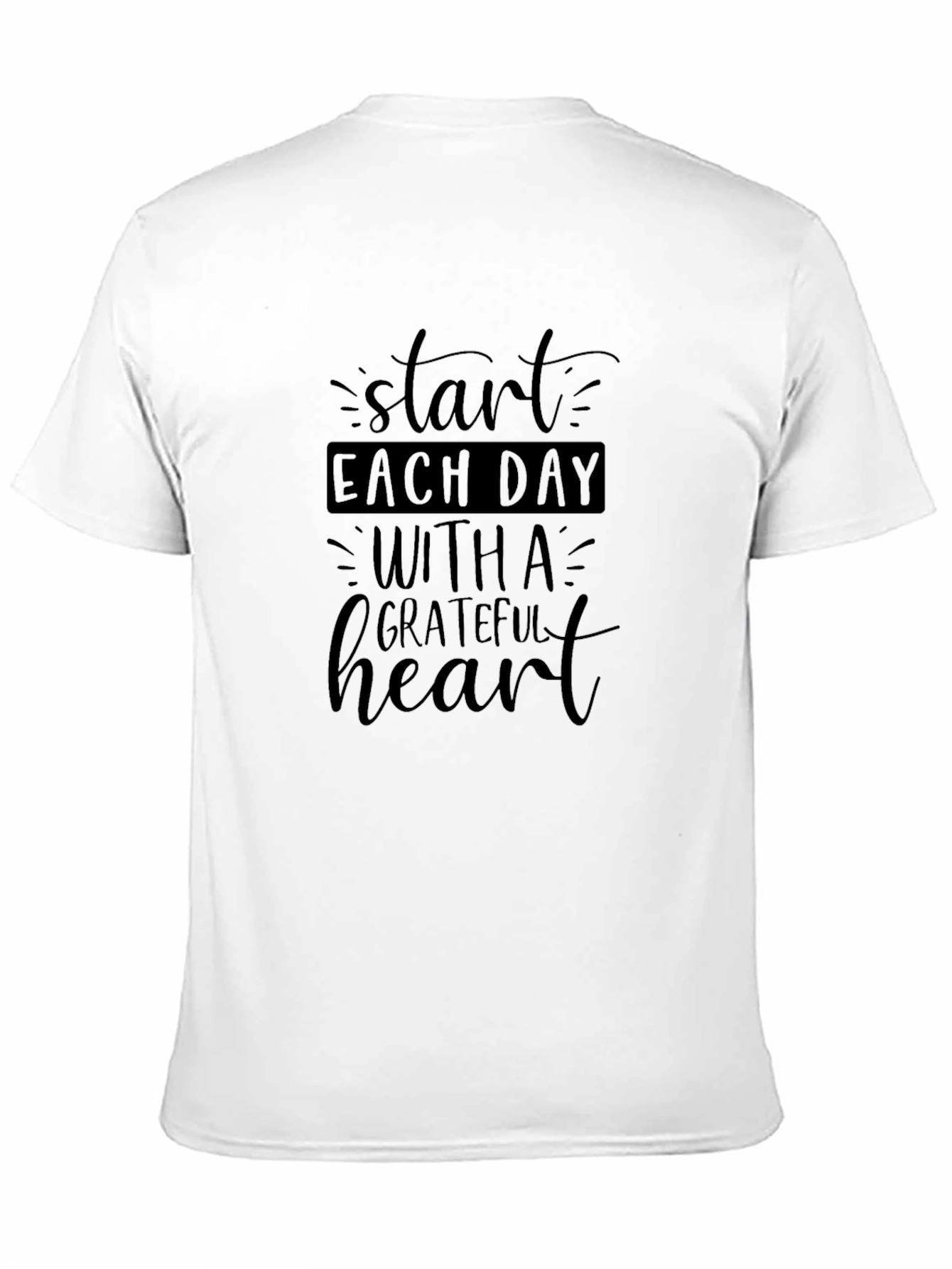 Grateful Heart Black Graphic T-Shirt