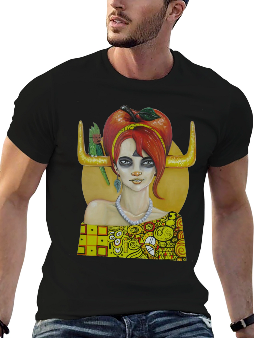 Klimt-Inspired Art Tee - Unique Graphic Print