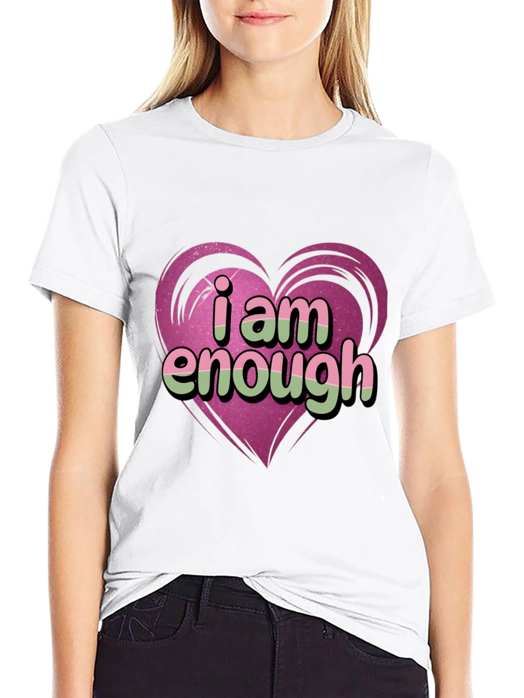 I Am Enough Heart Graphic Tee