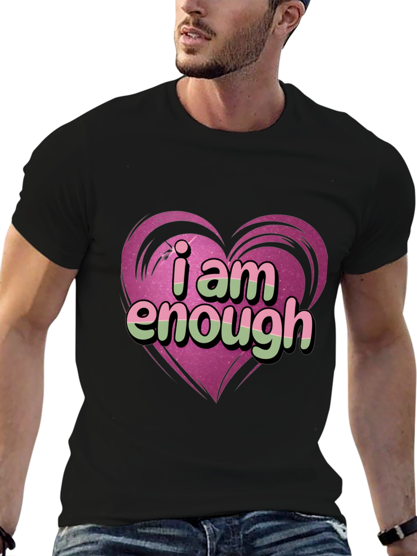 I Am Enough Heart Graphic Tee